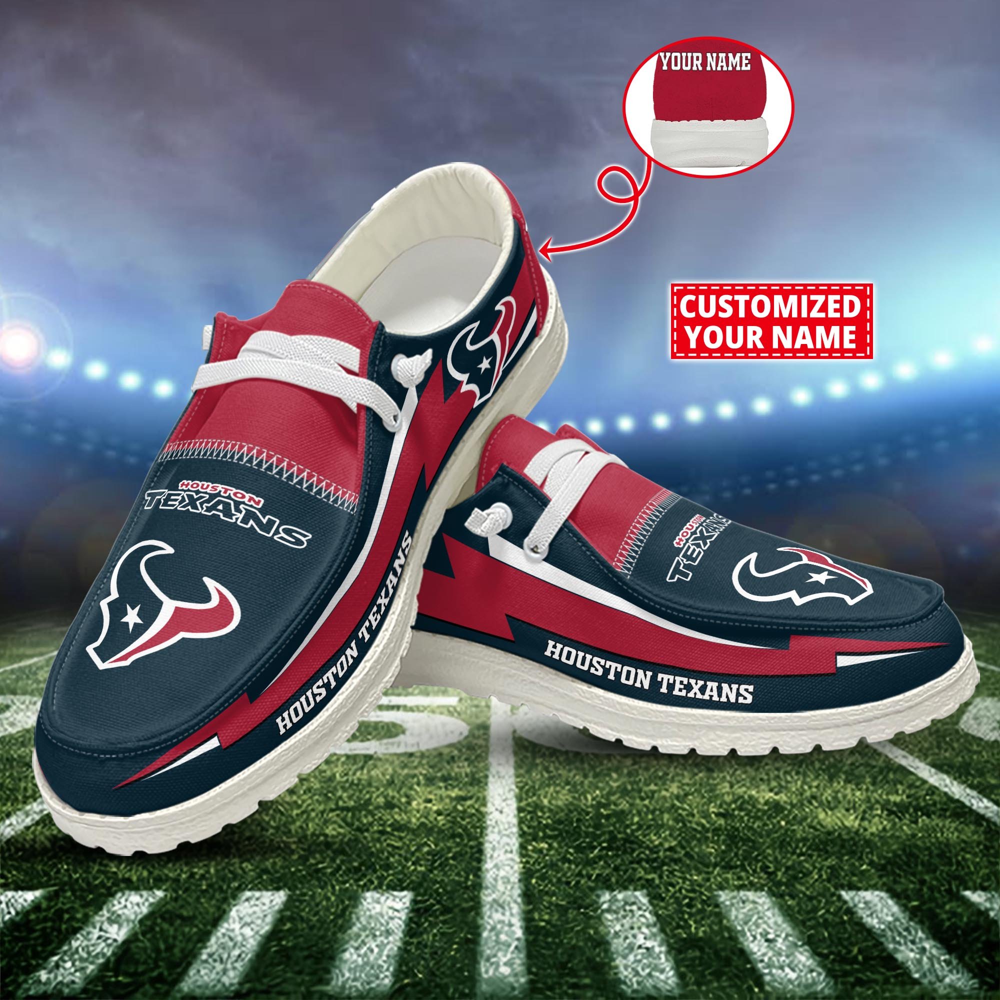 Houston Texans Customized Dude Shoes New Arrivals H53037