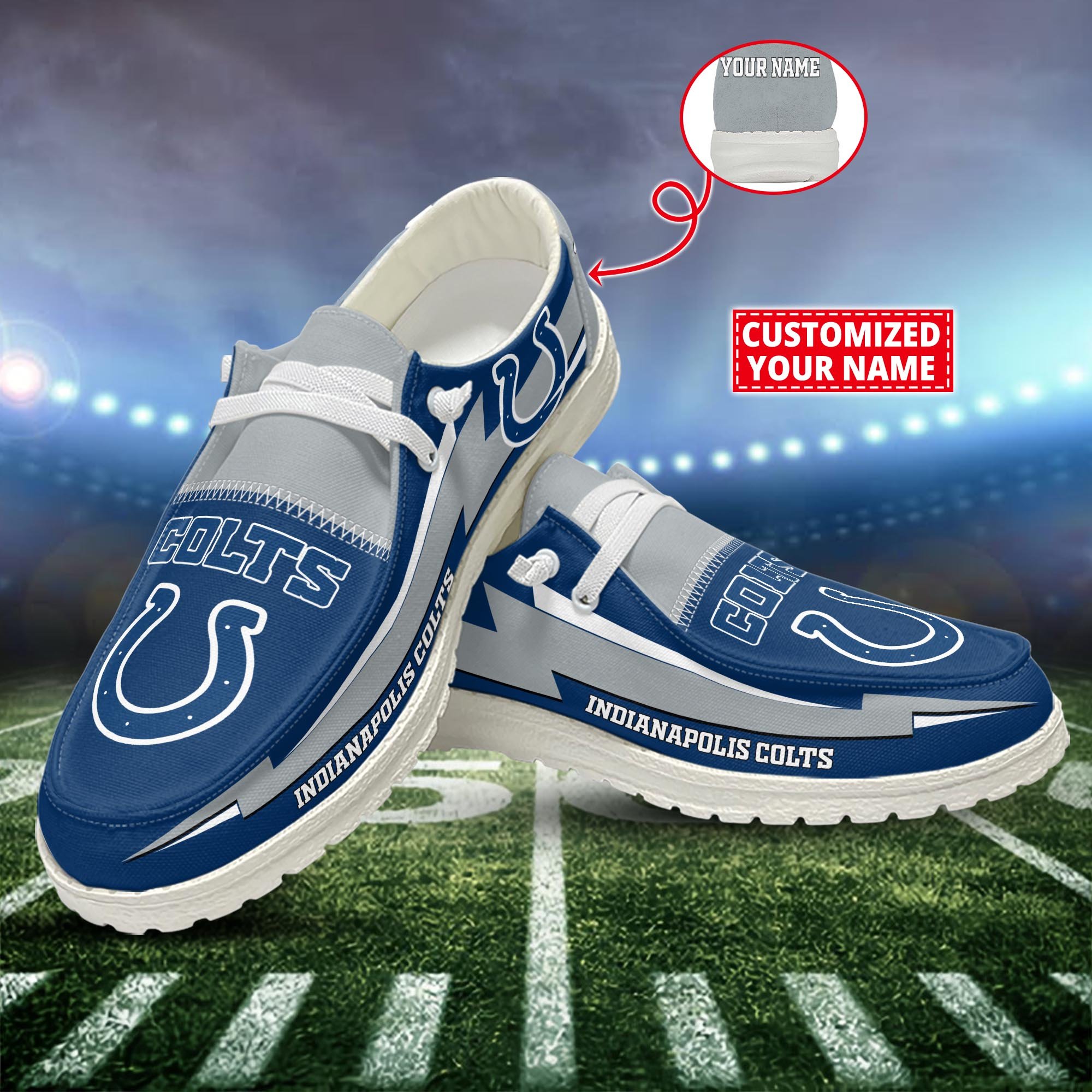 Indianapolis Colts Customized Dude Shoes New Arrivals H53037