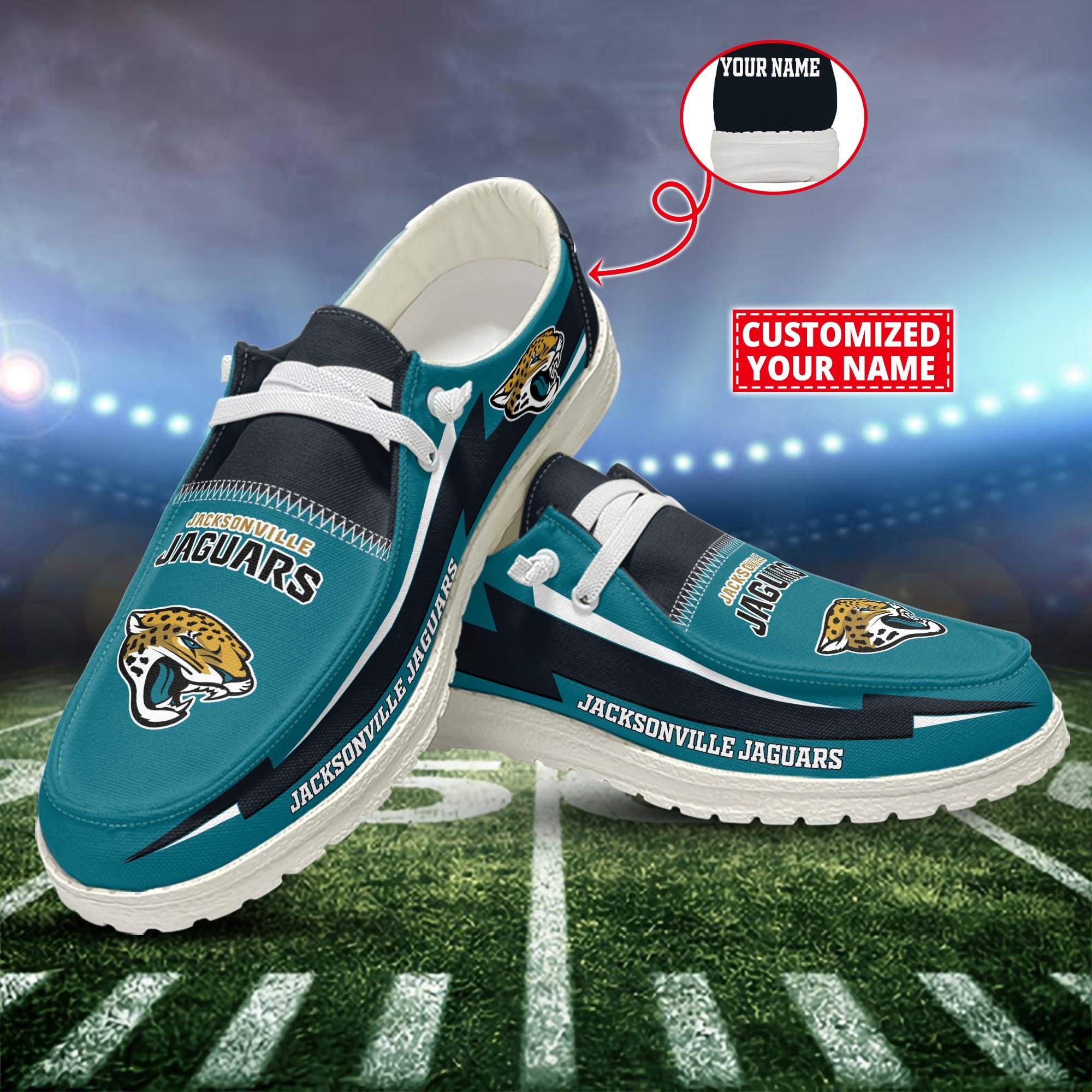 Jacksonville Jaguars Customized Dude Shoes New Arrivals H53037