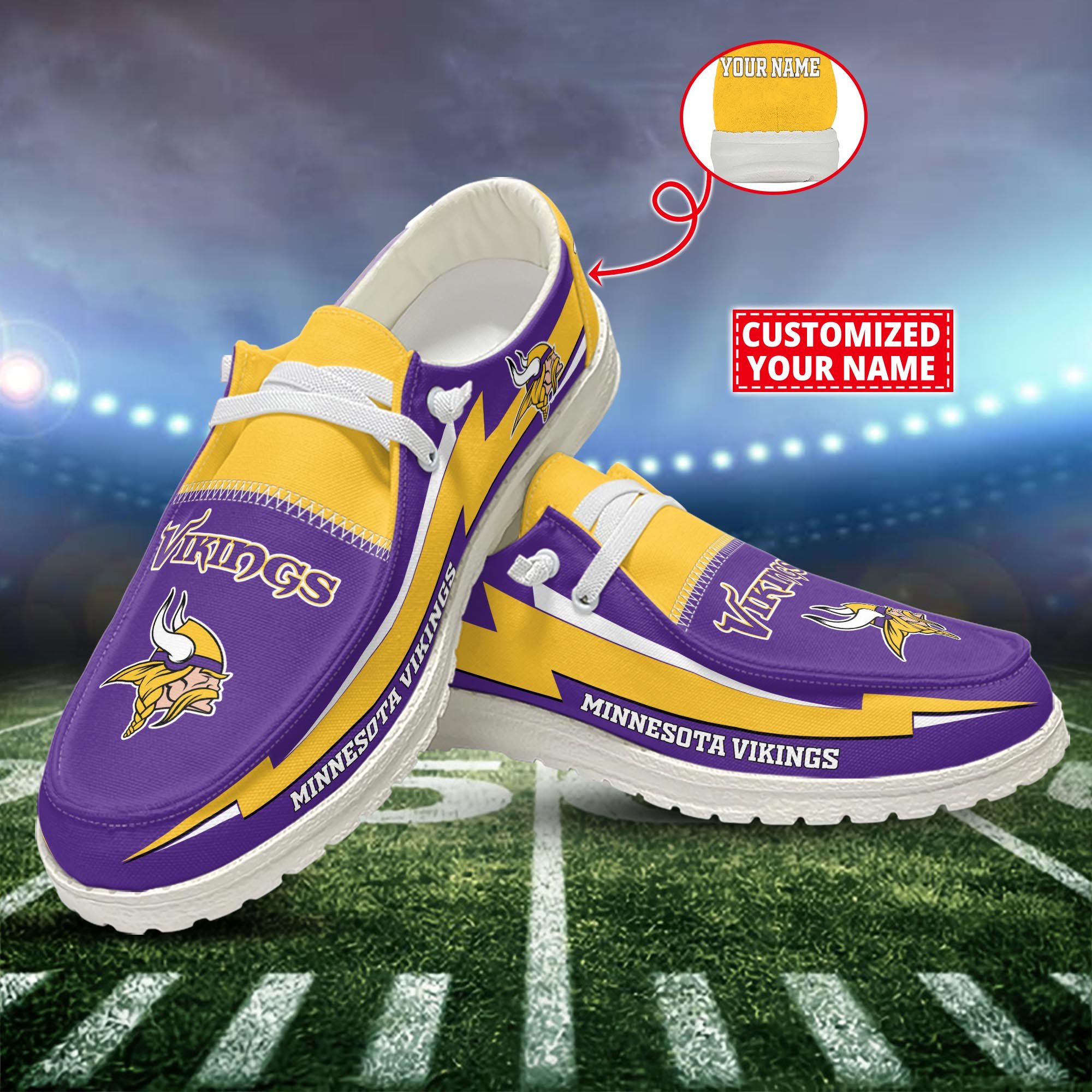 Minnesota Vikings Customized Dude Shoes New Arrivals H53037