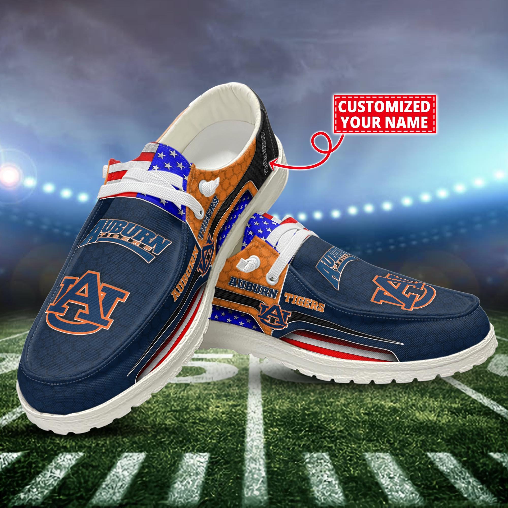 Auburn Tigers Customized Dude Shoes New Arrivals H53089