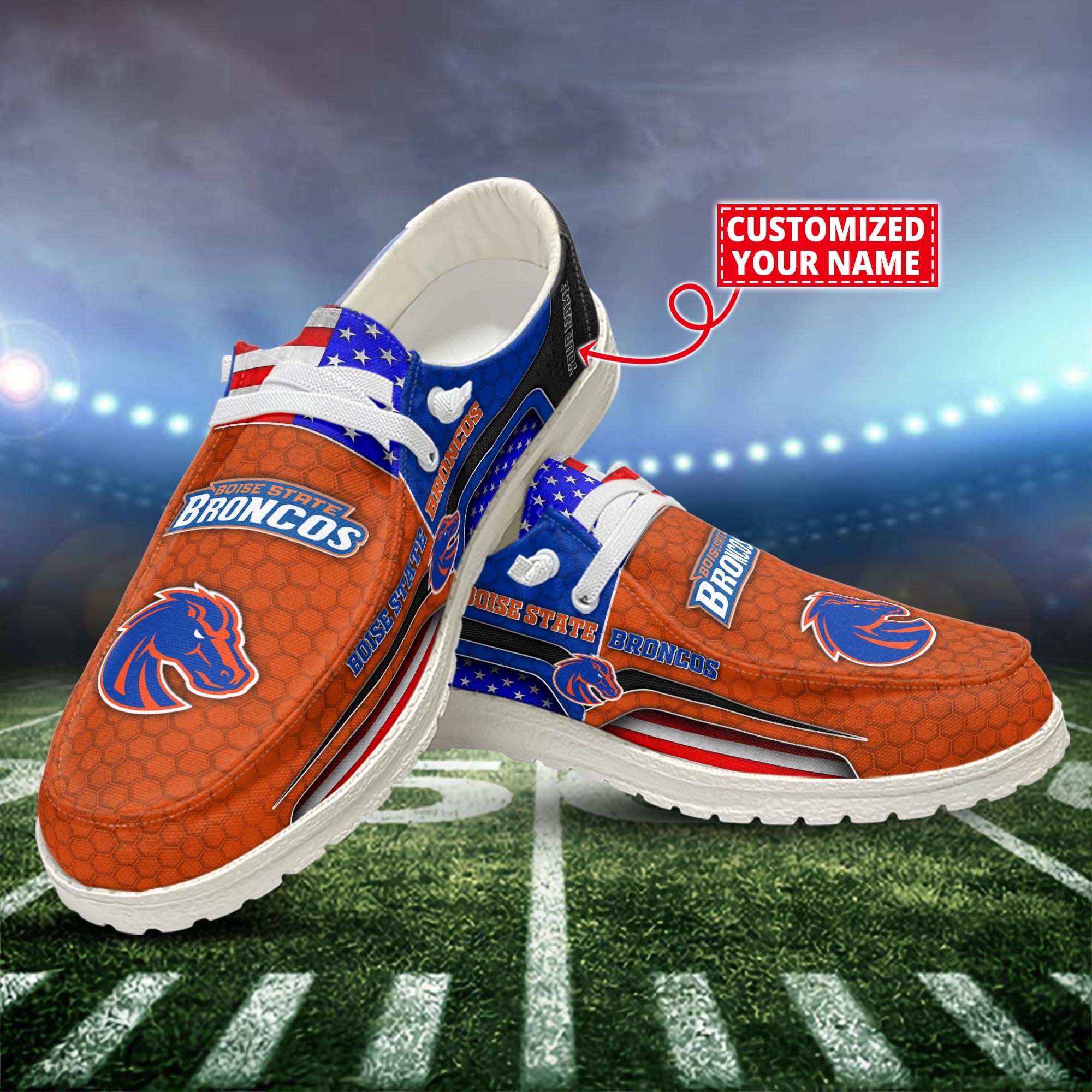 Boise State Broncos Customized Dude Shoes New Arrivals H53089