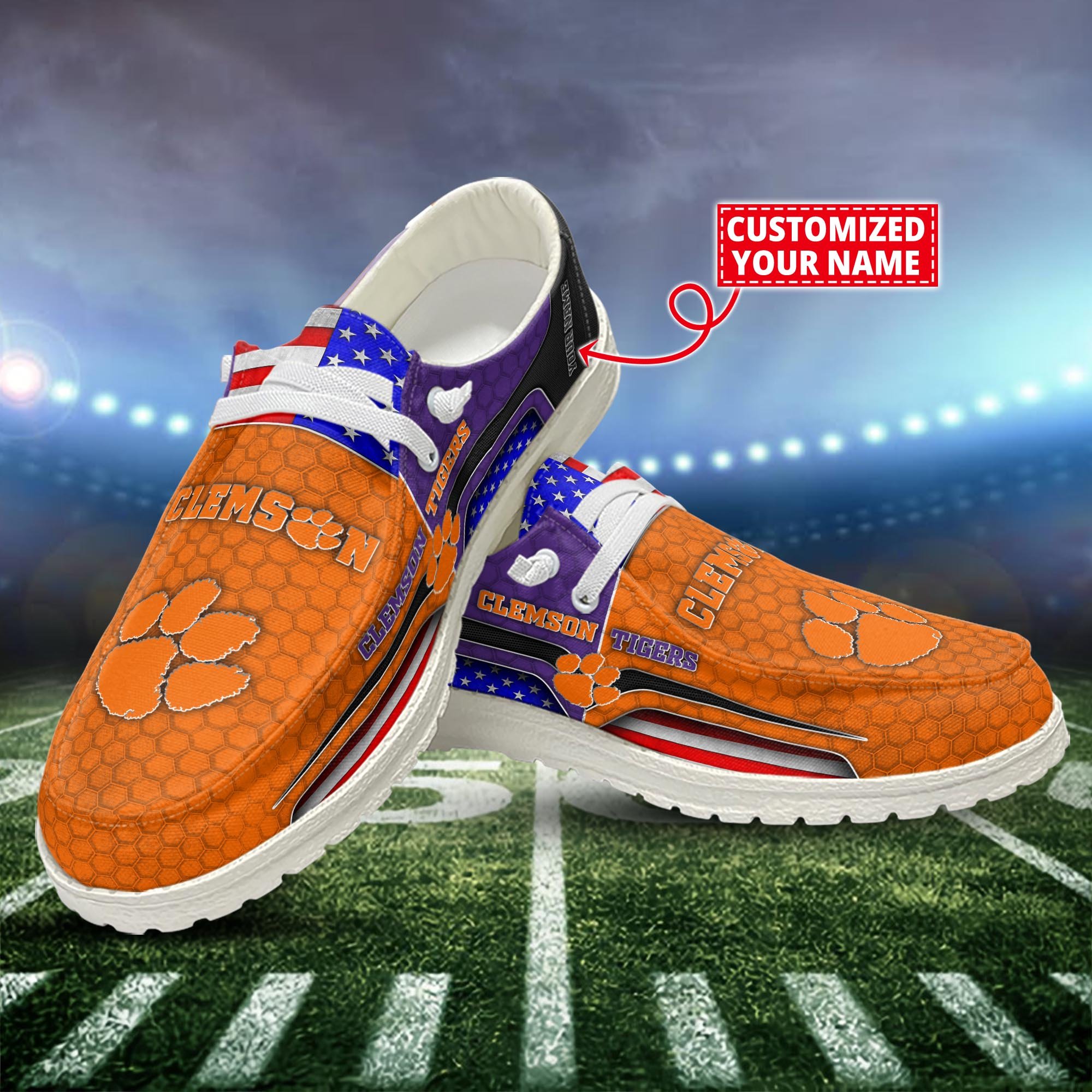 Clemson Tigers Customized Dude Shoes New Arrivals H53089