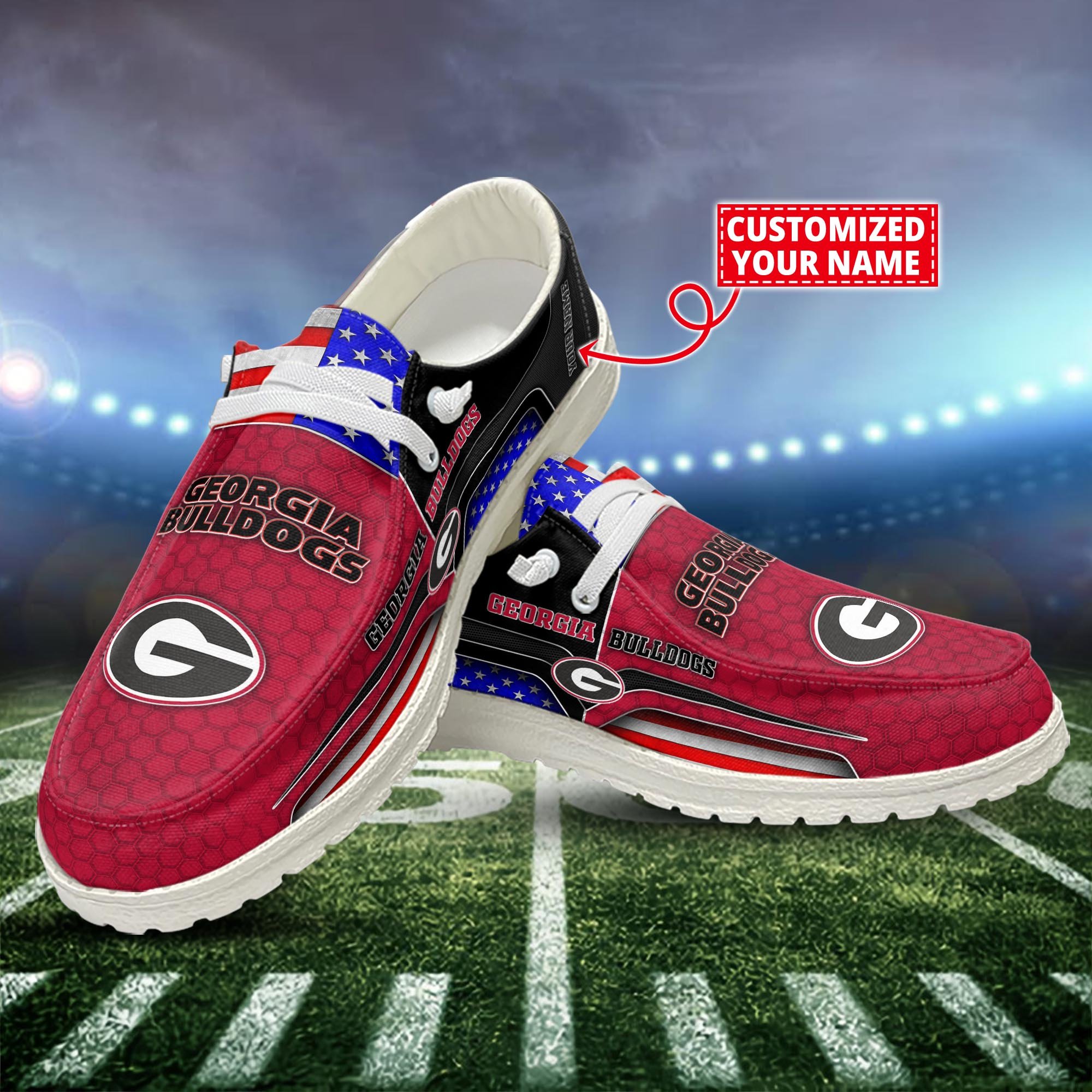 Georgia Bulldogs Customized Dude Shoes New Arrivals H53089