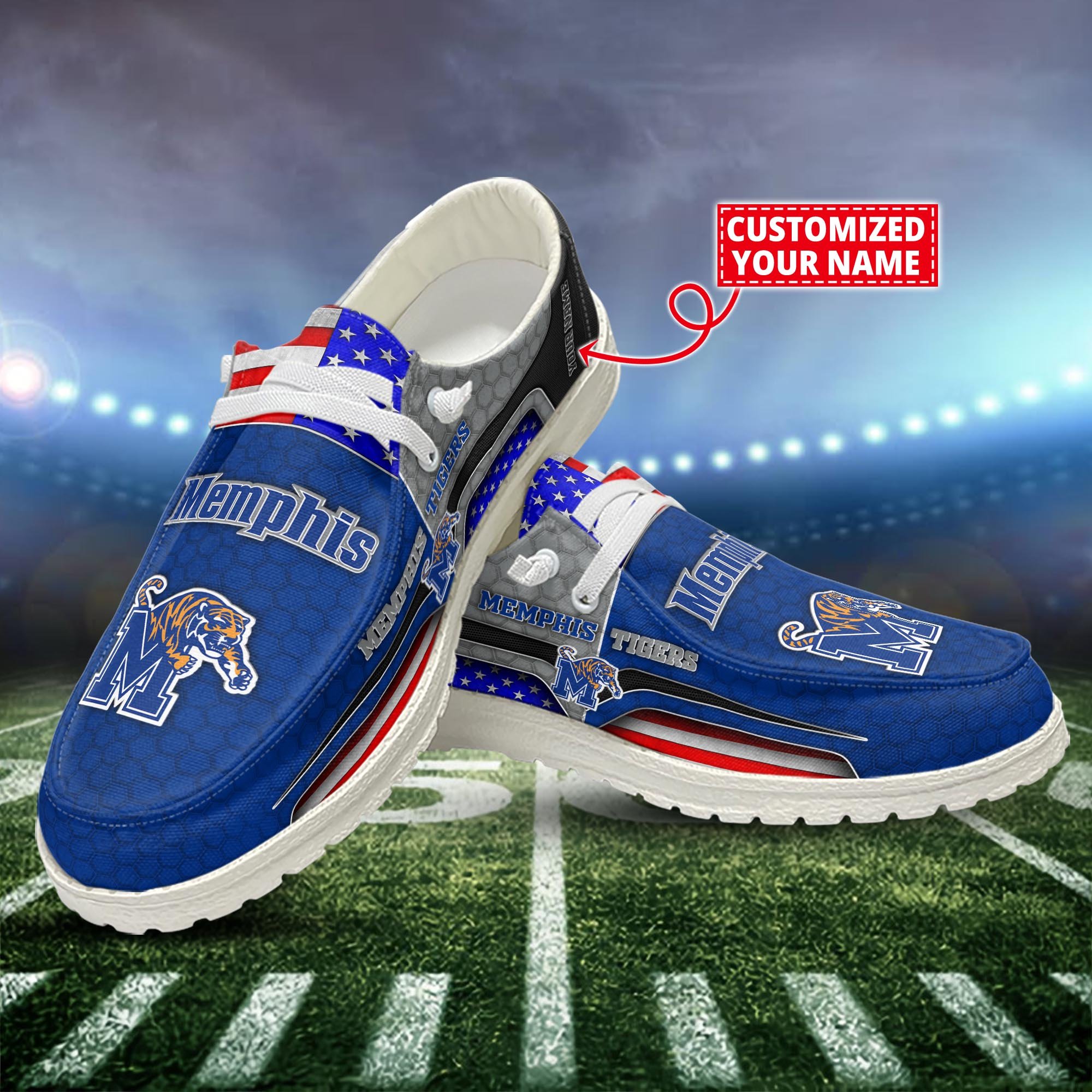 Memphis Tigers Customized Dude Shoes New Arrivals H53089