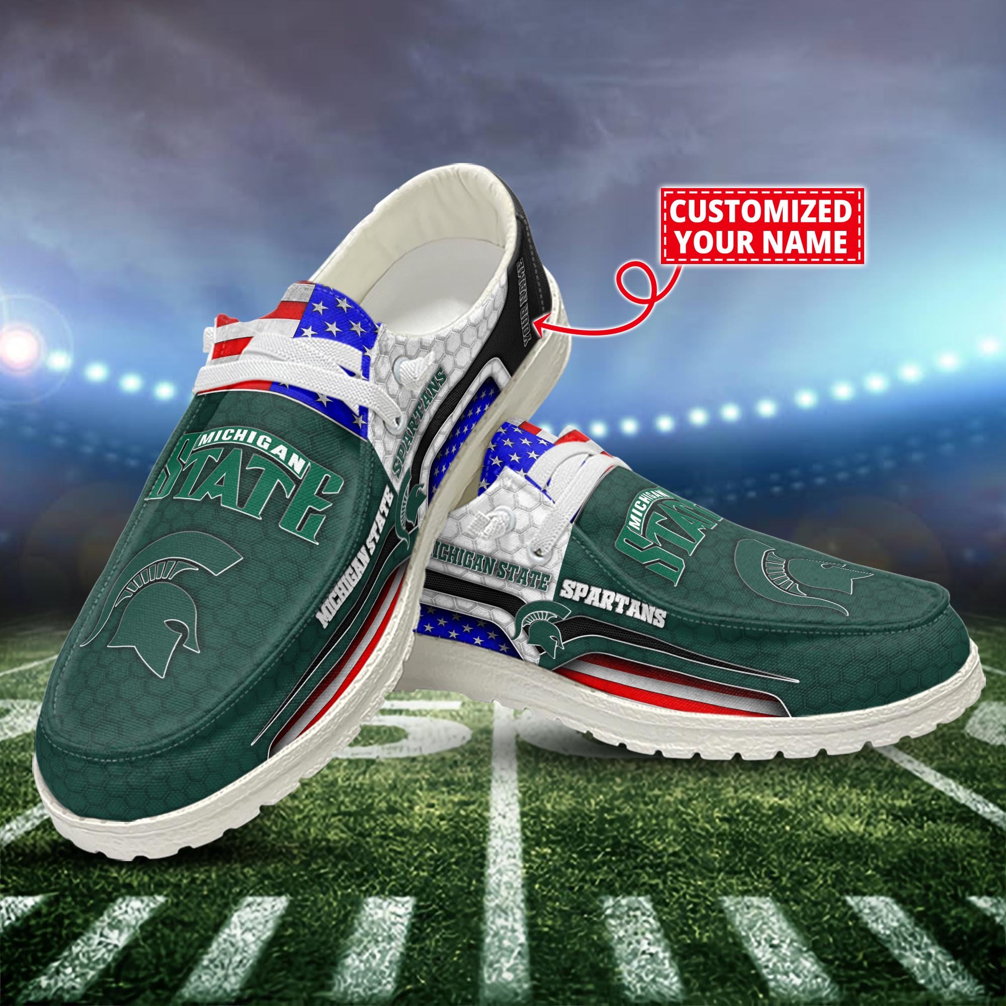 Michigan State Spartans Customized Dude Shoes New Arrivals H53089