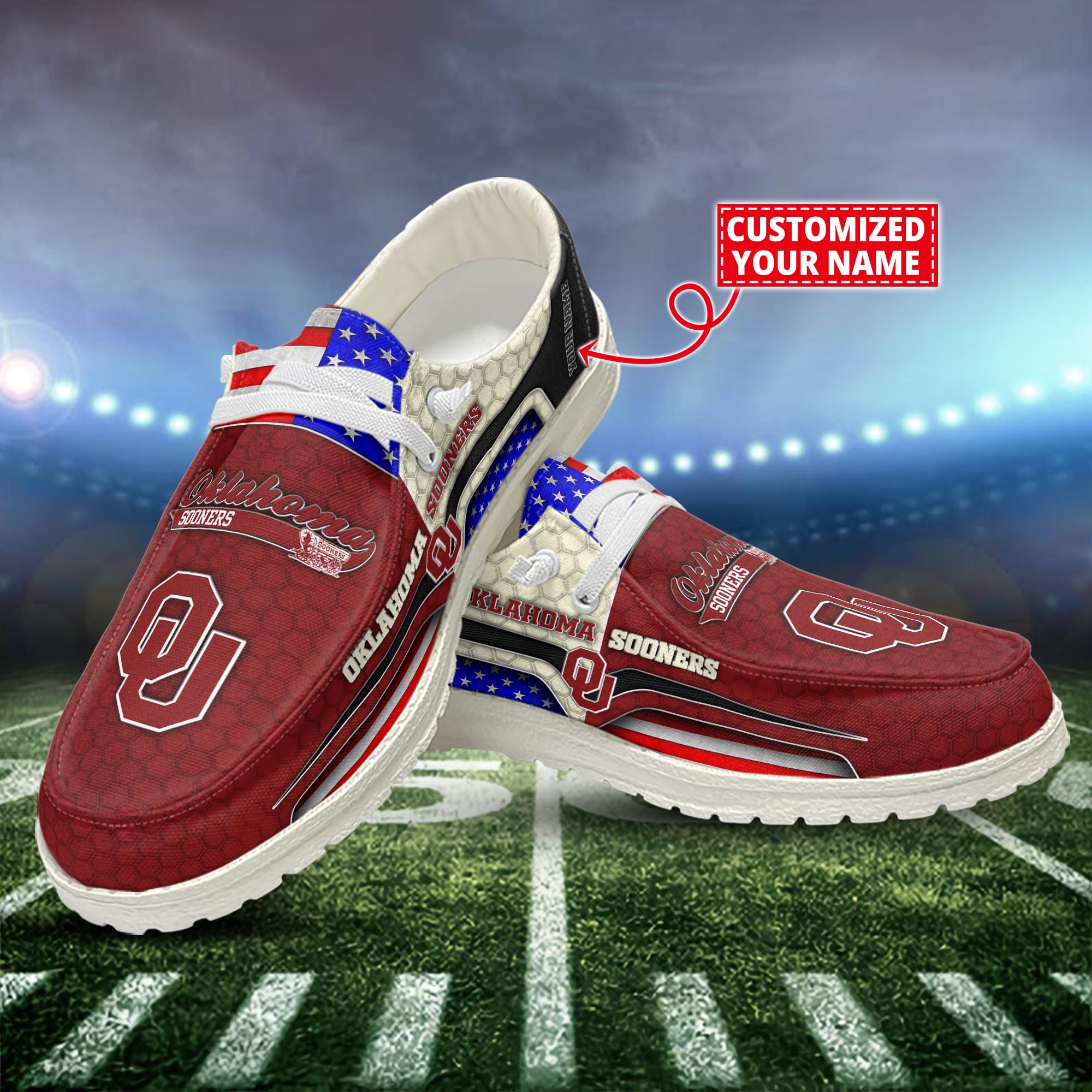 Oklahoma Sooners Customized Dude Shoes New Arrivals H53089