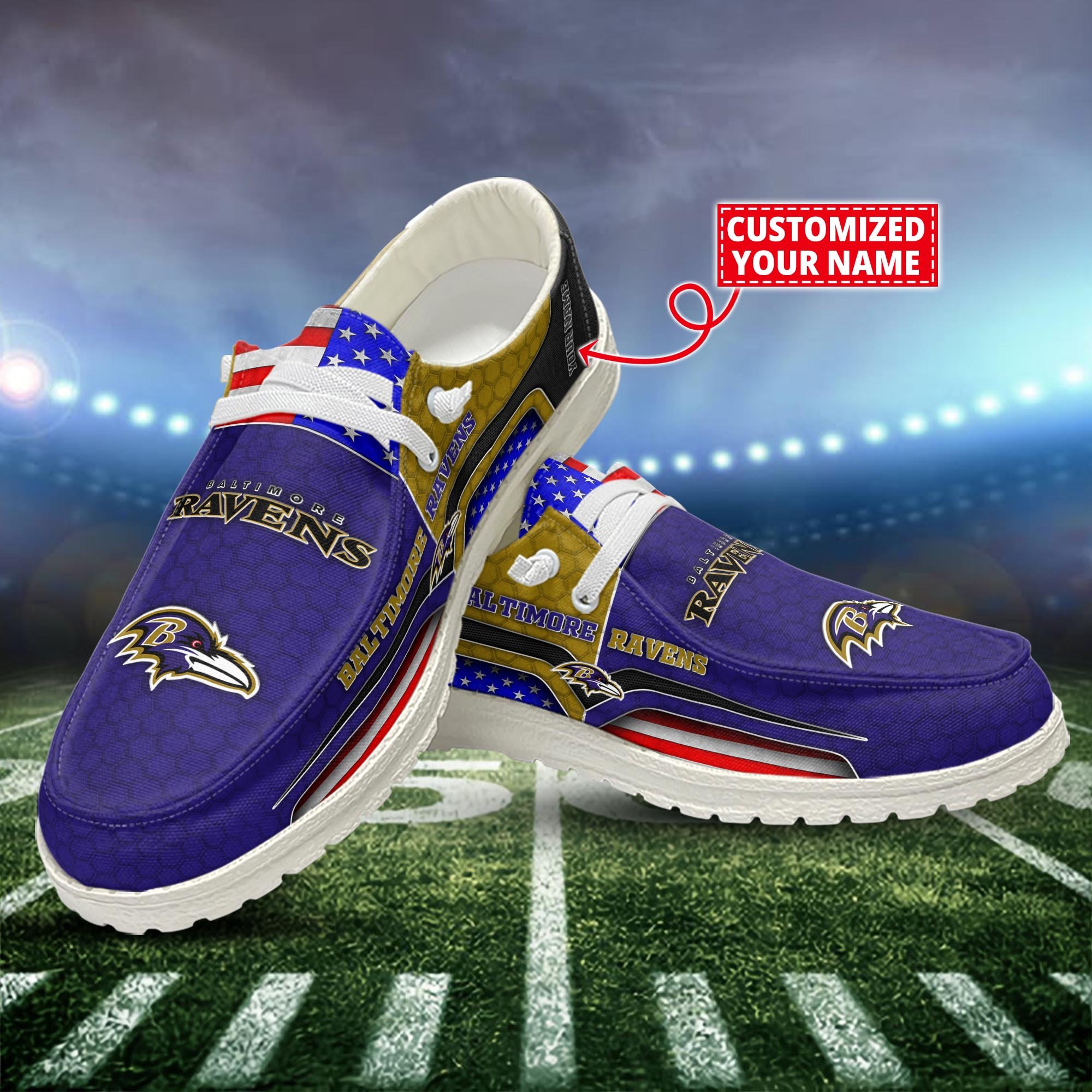 Baltimore Ravens Customized Dude Shoes New Arrivals H53089