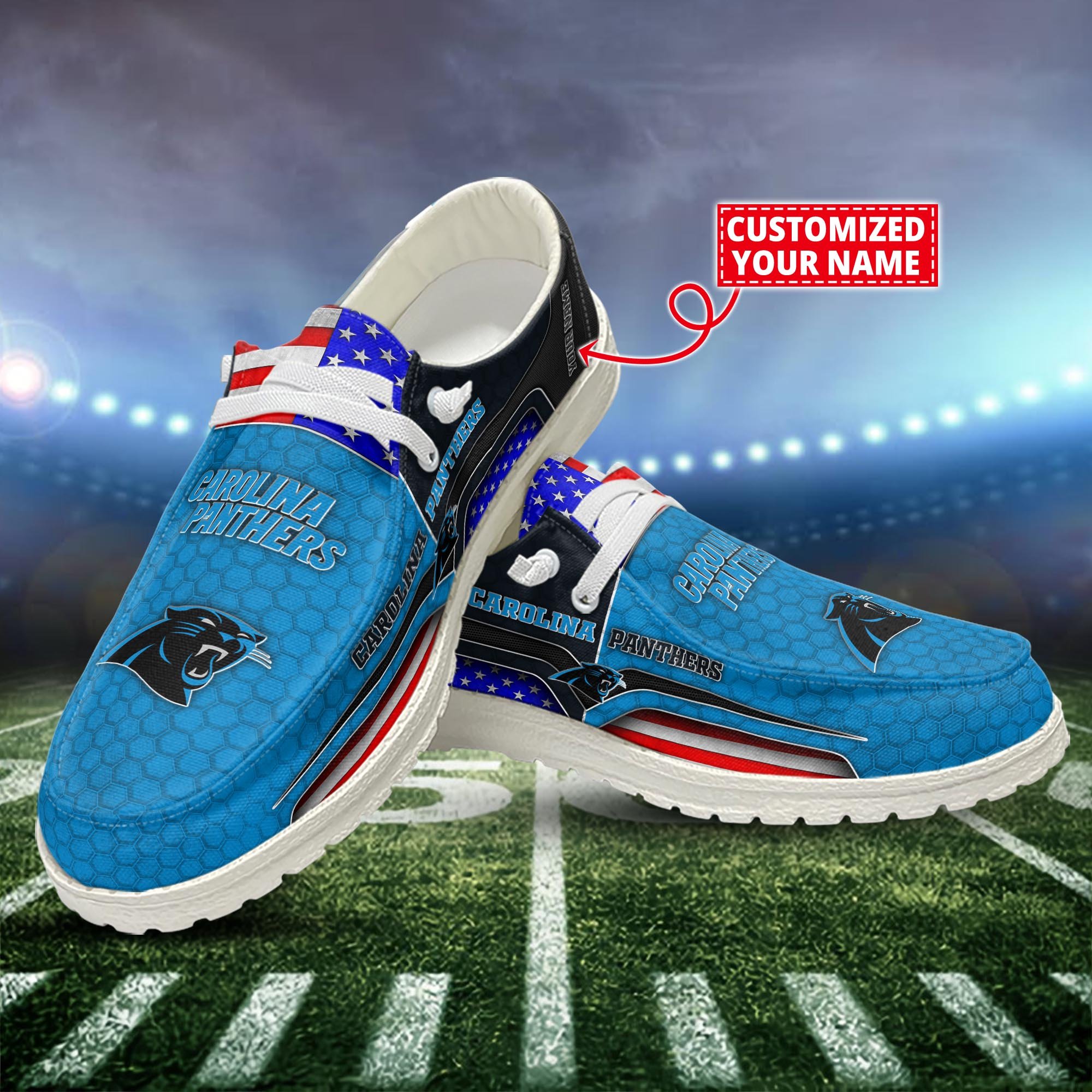 Carolina Panthers Customized Dude Shoes New Arrivals H53089