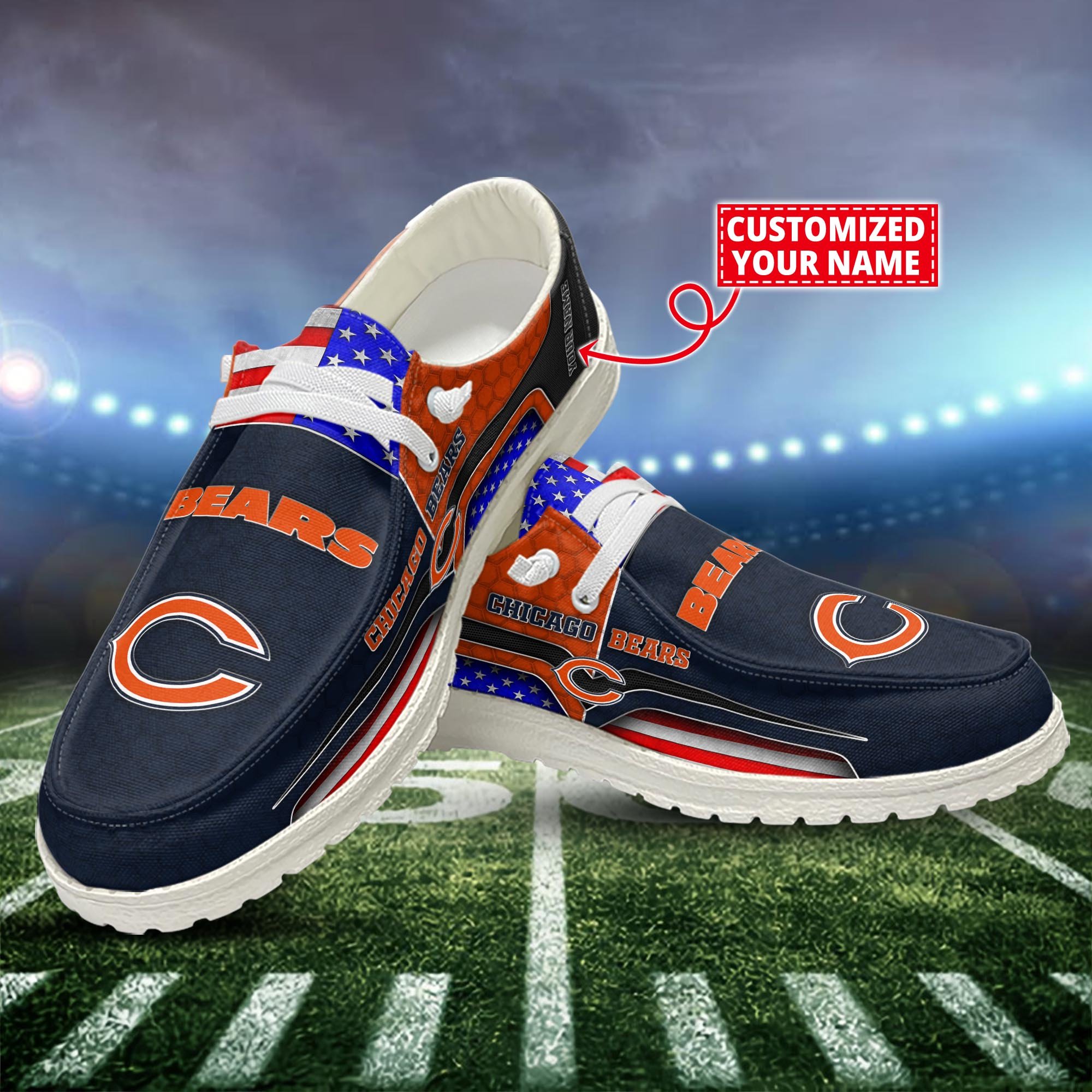 Chicago Bears Customized Dude Shoes New Arrivals H53089