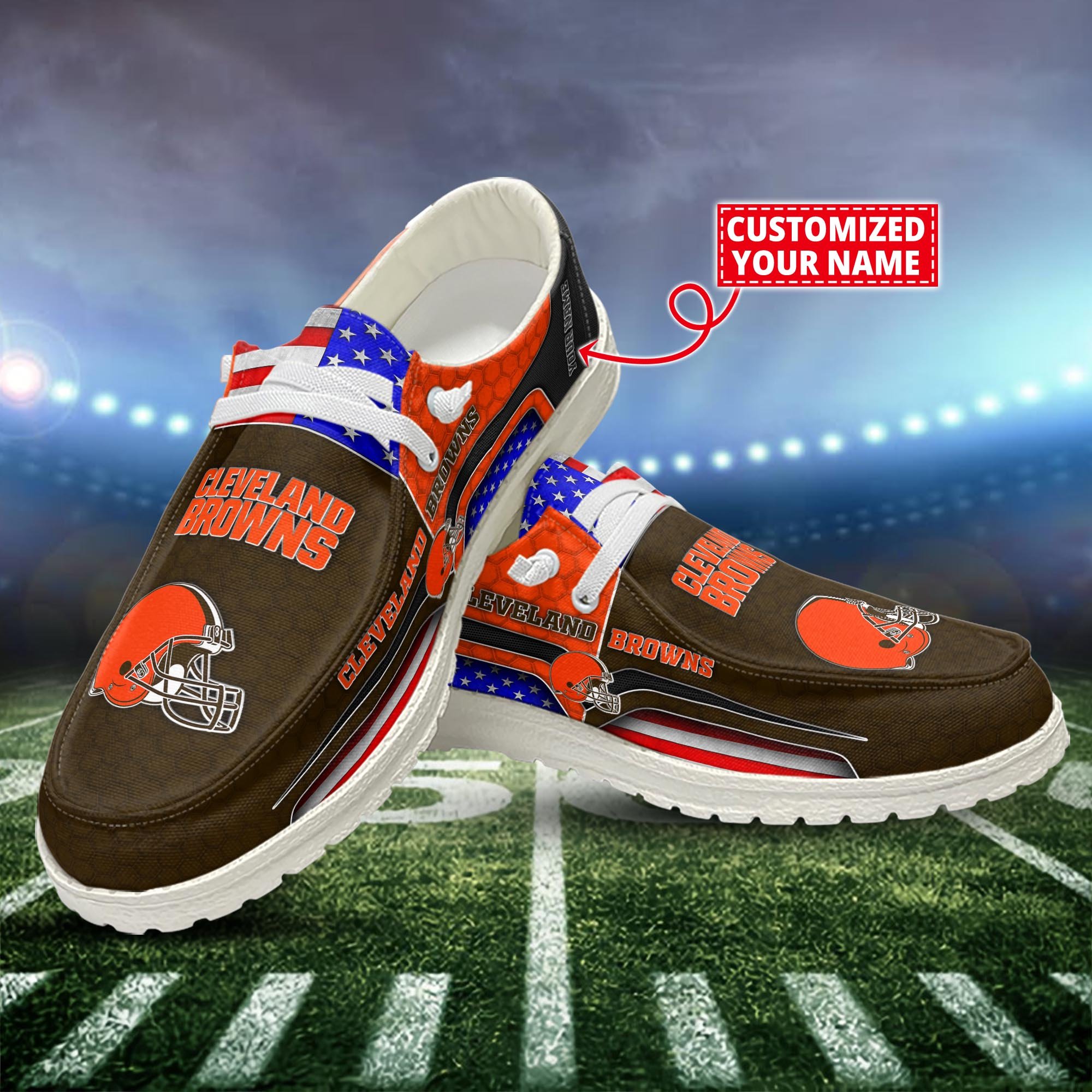 Cleveland Browns Customized Dude Shoes New Arrivals H53089