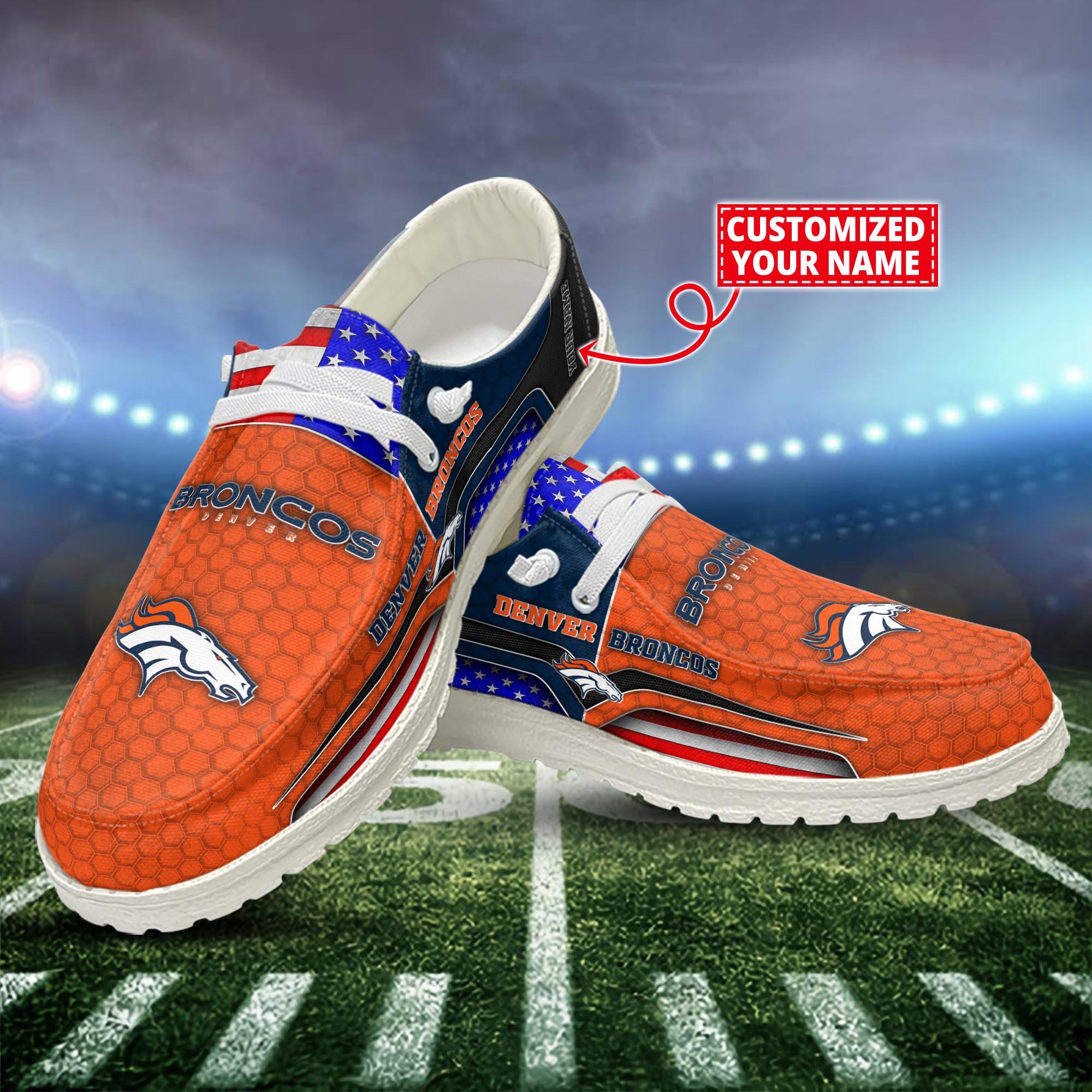 Denver Broncos Customized Dude Shoes New Arrivals H53089