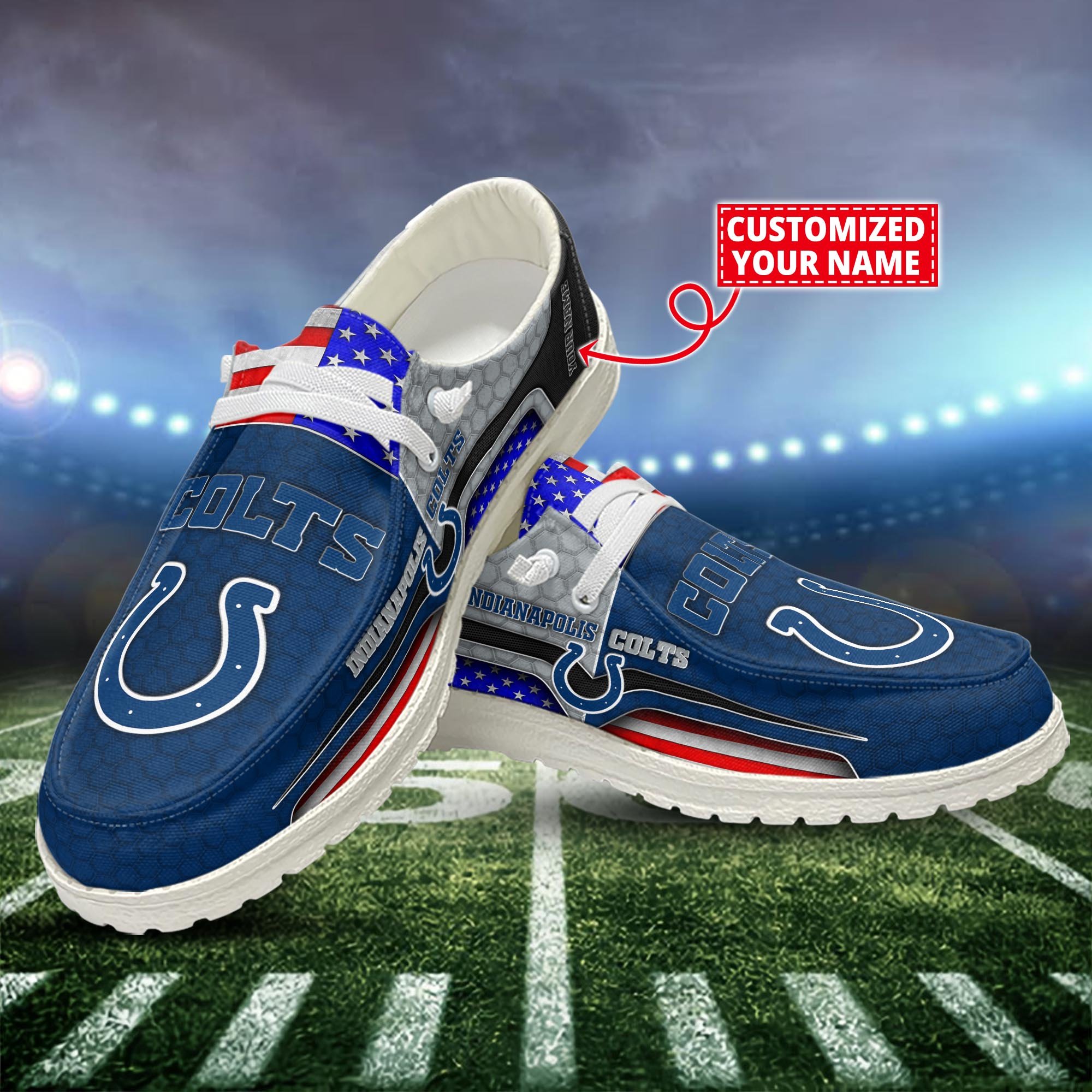 Indianapolis Colts Customized Dude Shoes New Arrivals H53089