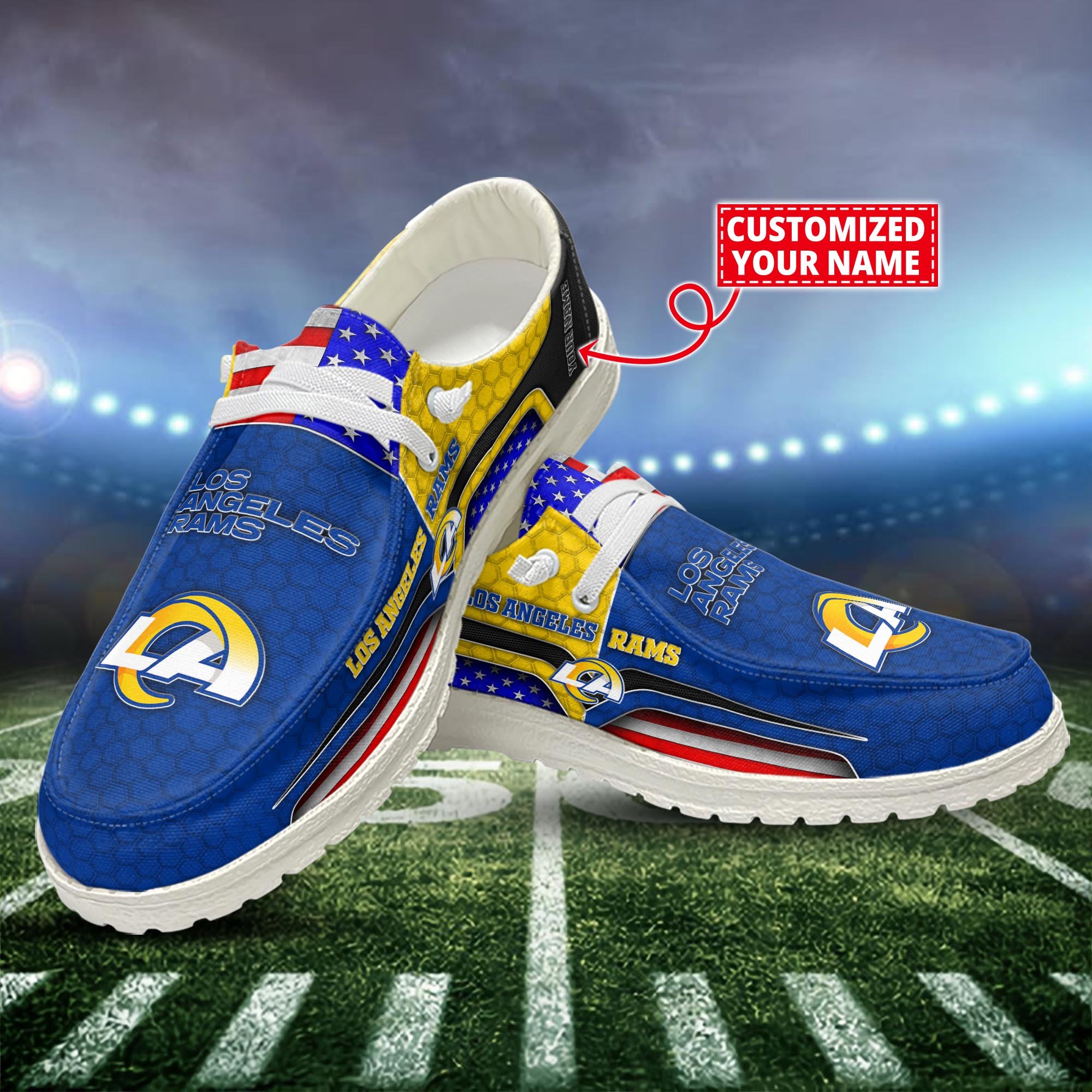 Los Angeles Rams Customized Dude Shoes New Arrivals H53089