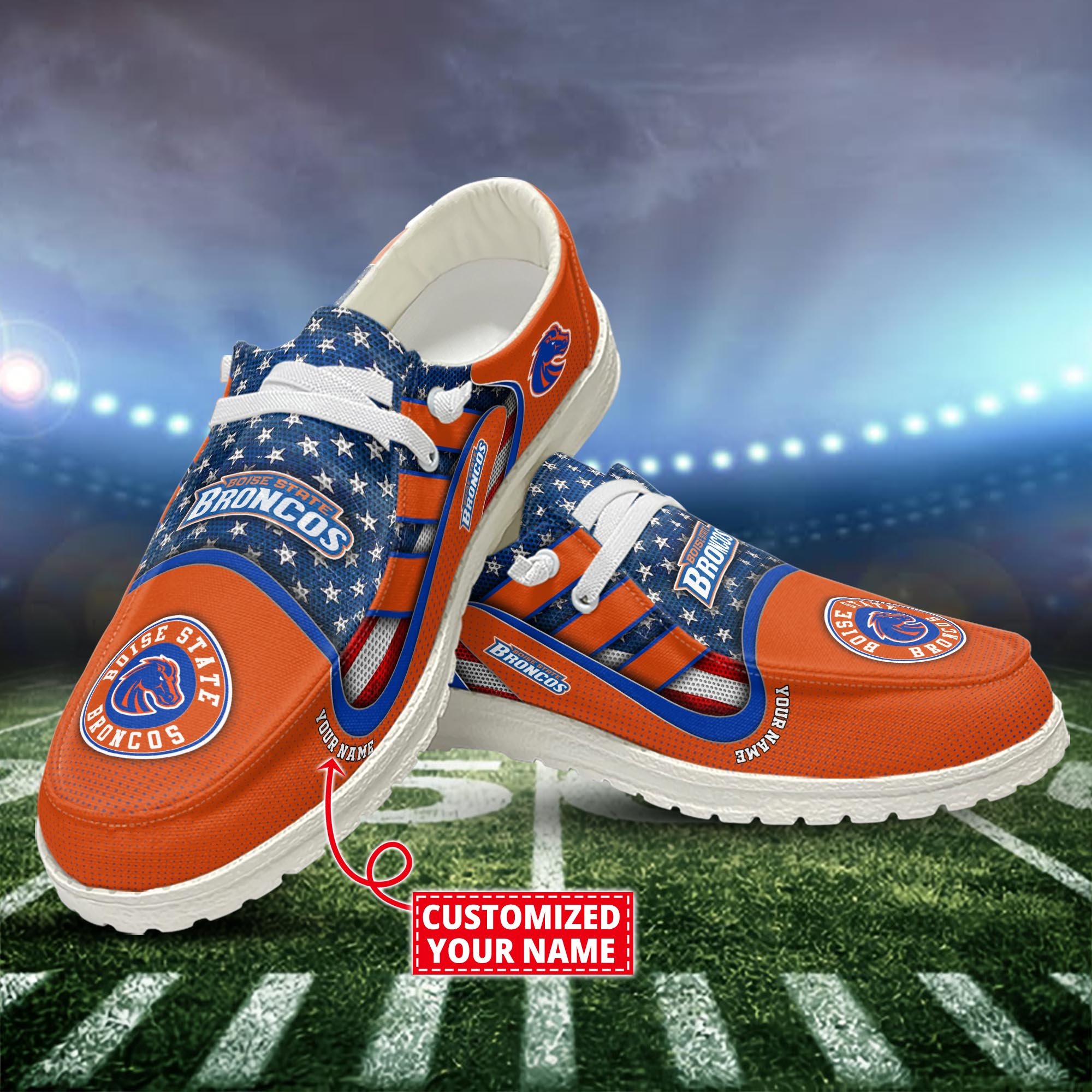 Boise State Broncos Customized Dude Shoes New Arrivals H53093