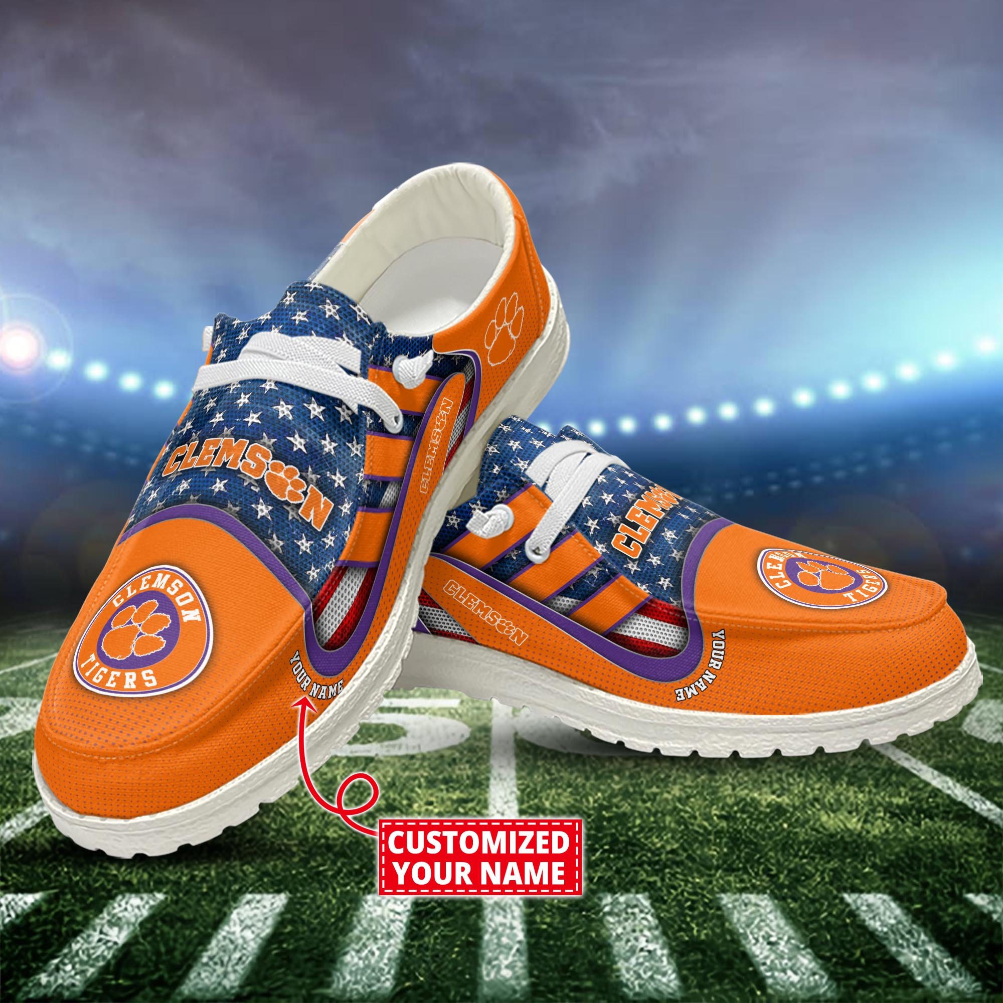 Clemson Tigers Customized Dude Shoes New Arrivals H53093