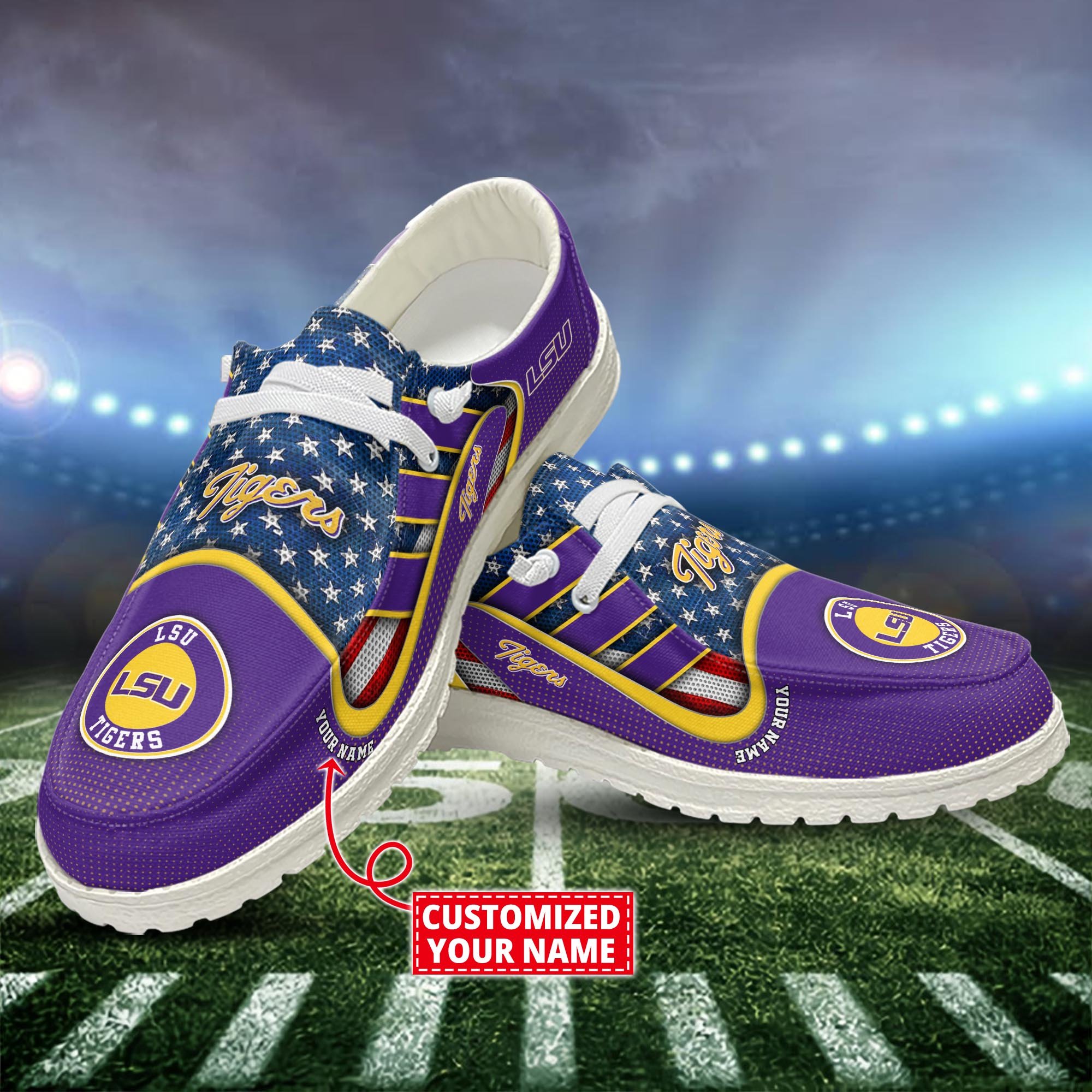 LSU TIGERS Customized Dude Shoes New Arrivals H53093