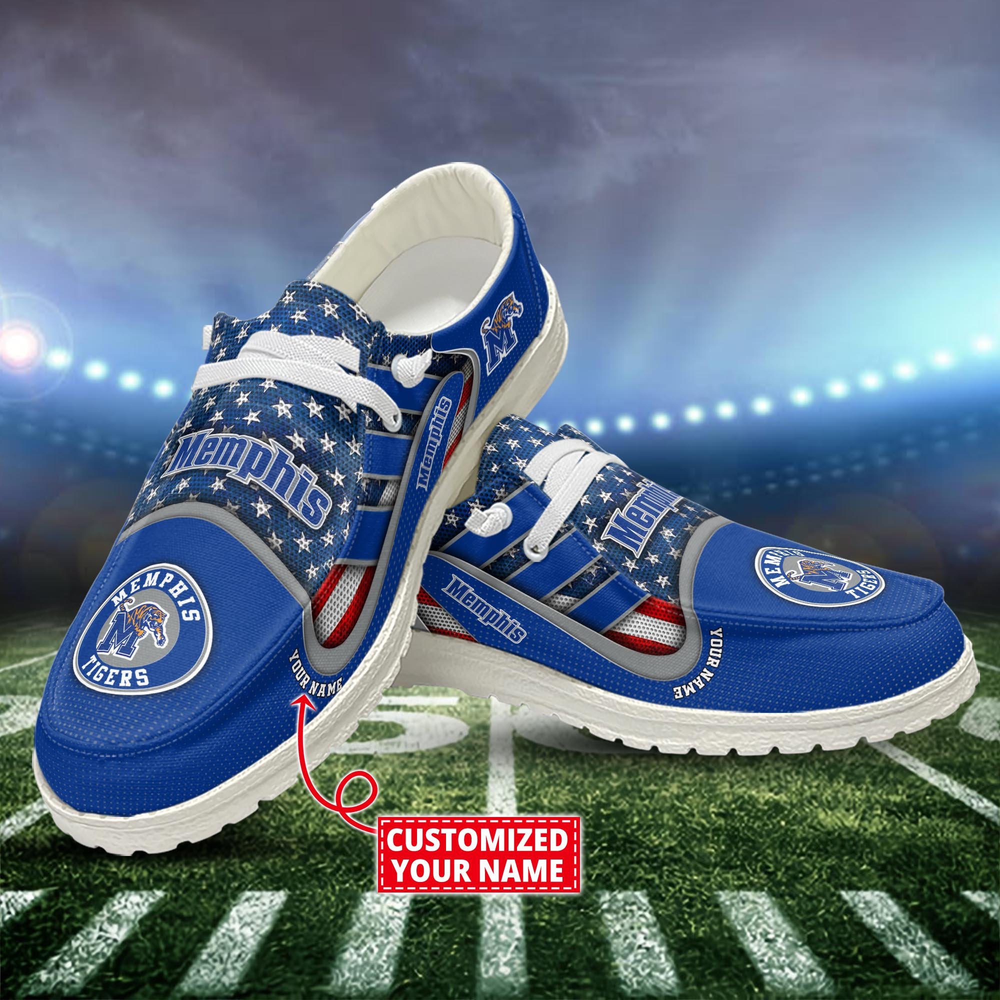 Memphis Tigers Customized Dude Shoes New Arrivals H53093