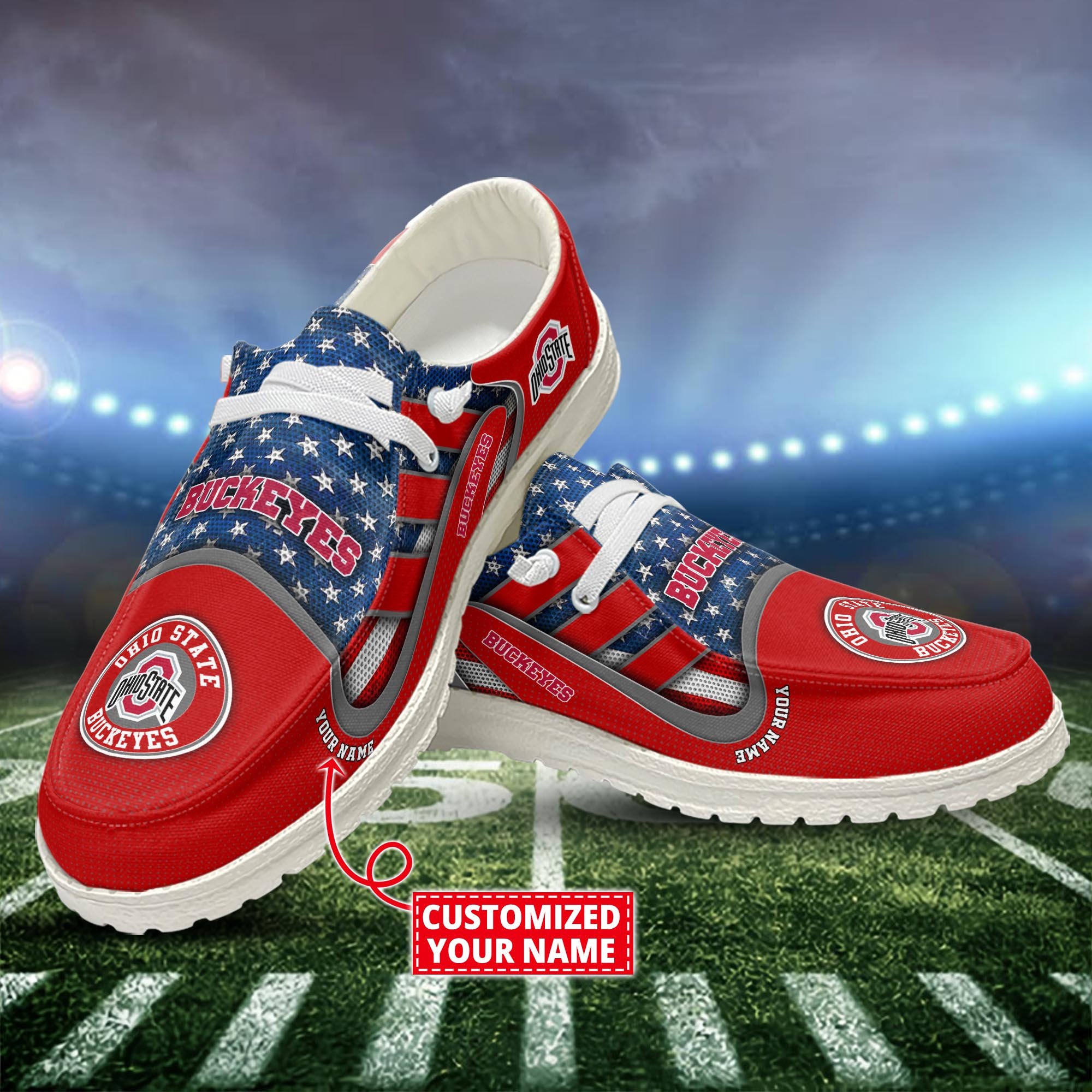 Ohio State Buckeyes Customized Dude Shoes New Arrivals H53093