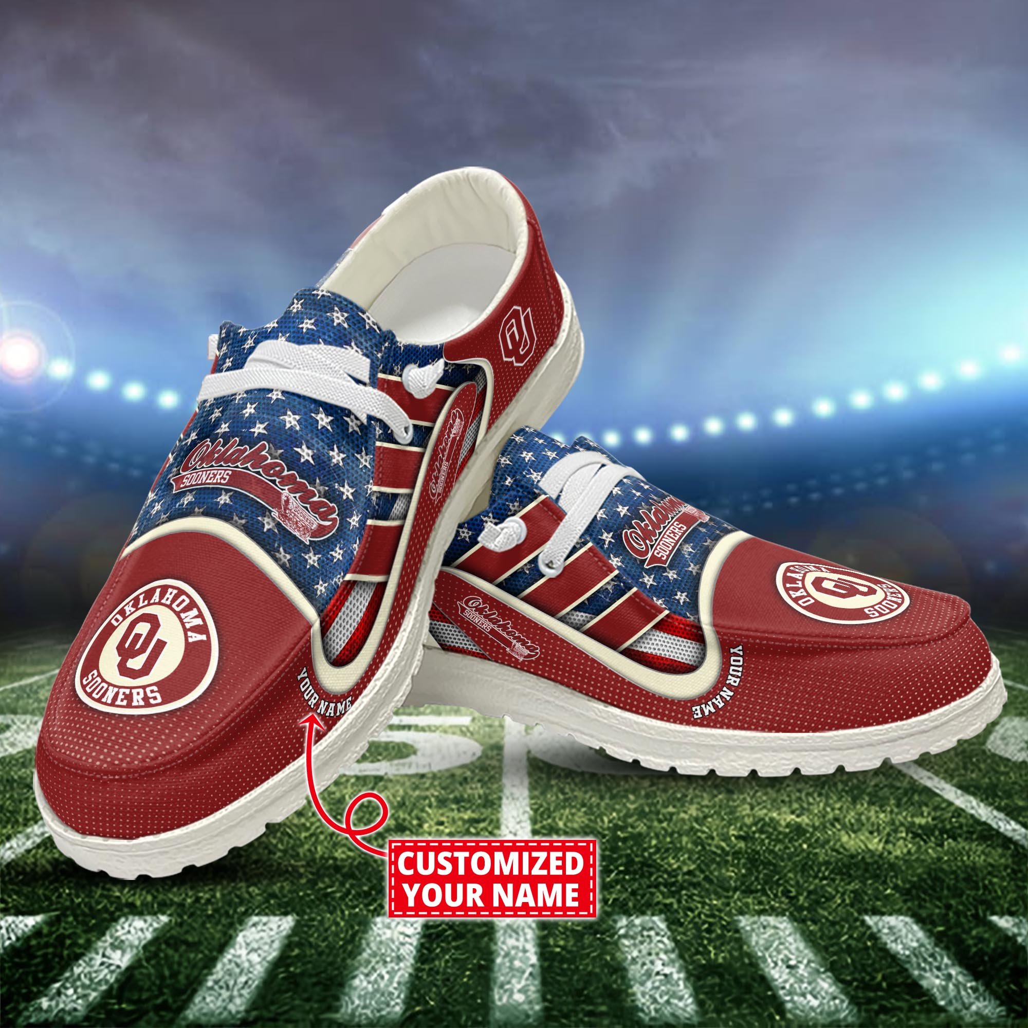 Oklahoma Sooners Customized Dude Shoes New Arrivals H53093