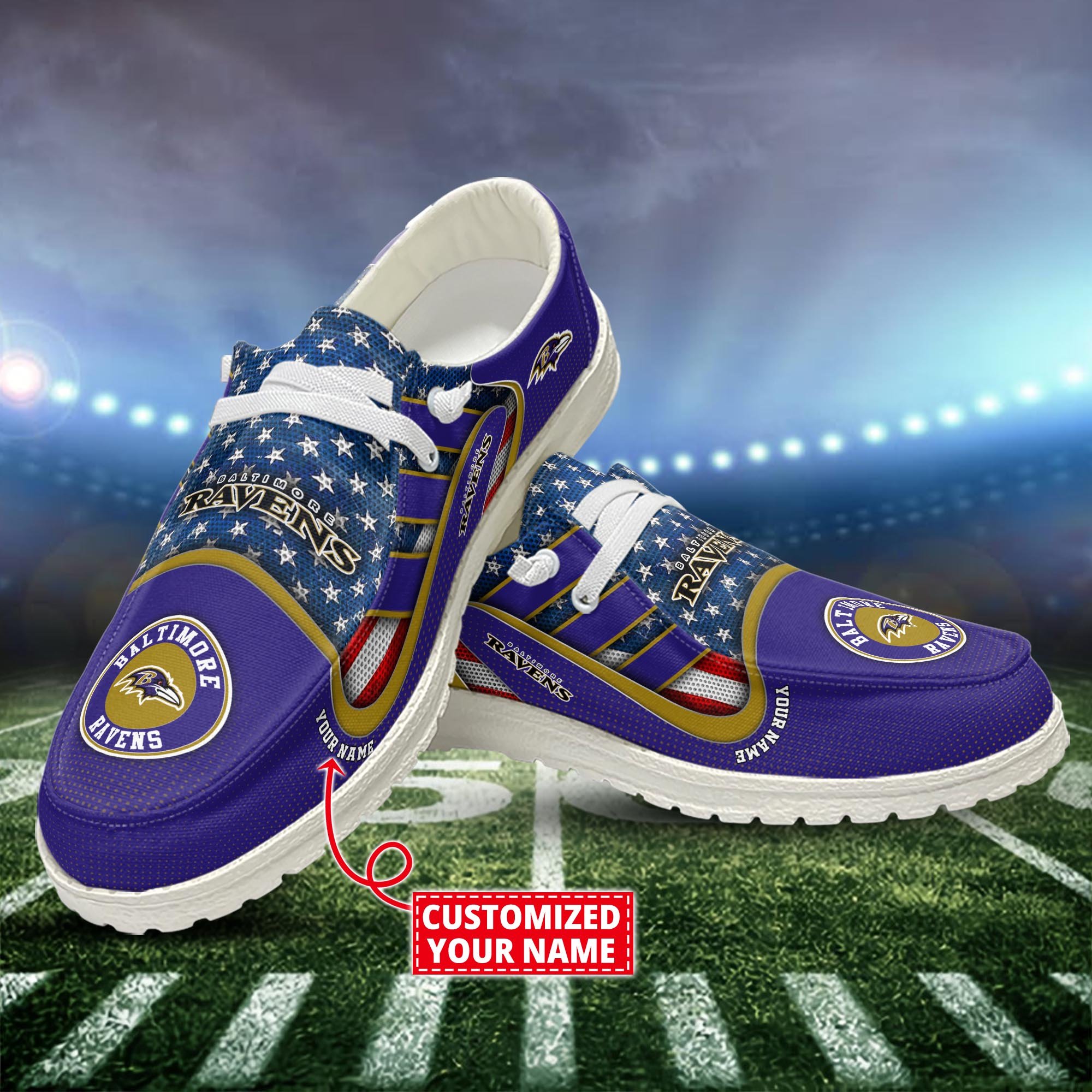 Baltimore Ravens Customized Dude Shoes New Arrivals H53093