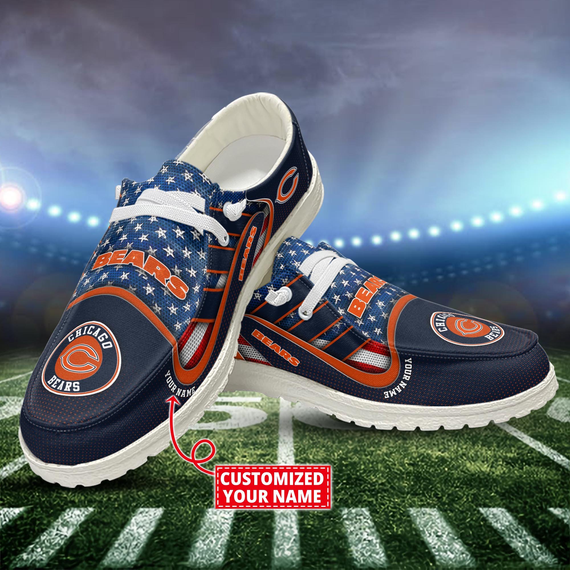 Chicago Bears Customized Dude Shoes New Arrivals H53093