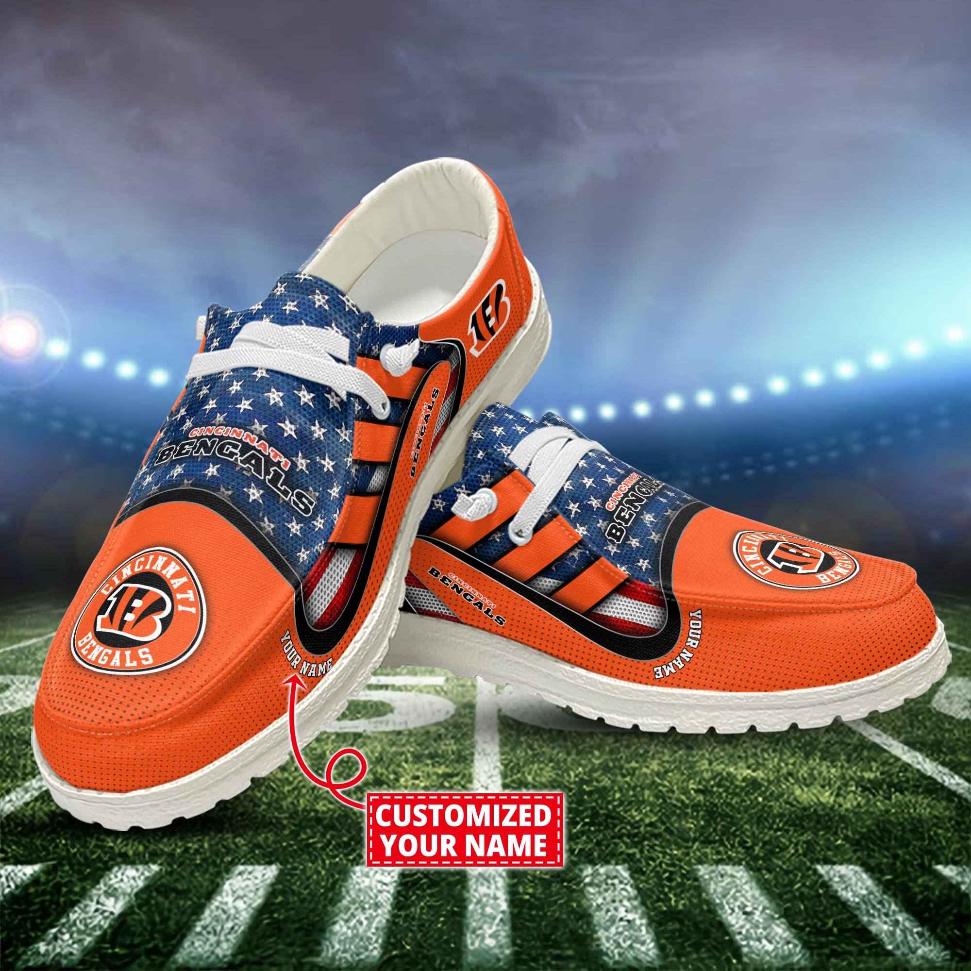 Cincinnati Bengals Customized Dude Shoes New Arrivals H53093