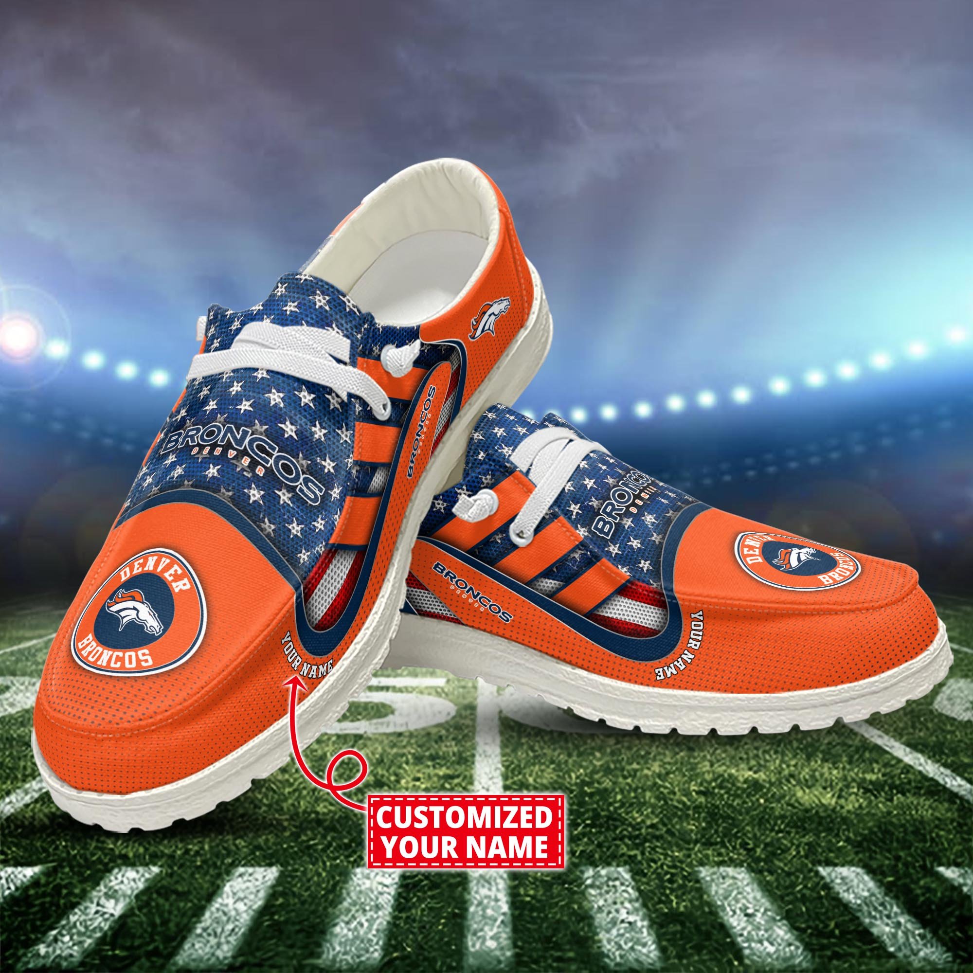 Denver Broncos Customized Dude Shoes New Arrivals H53093