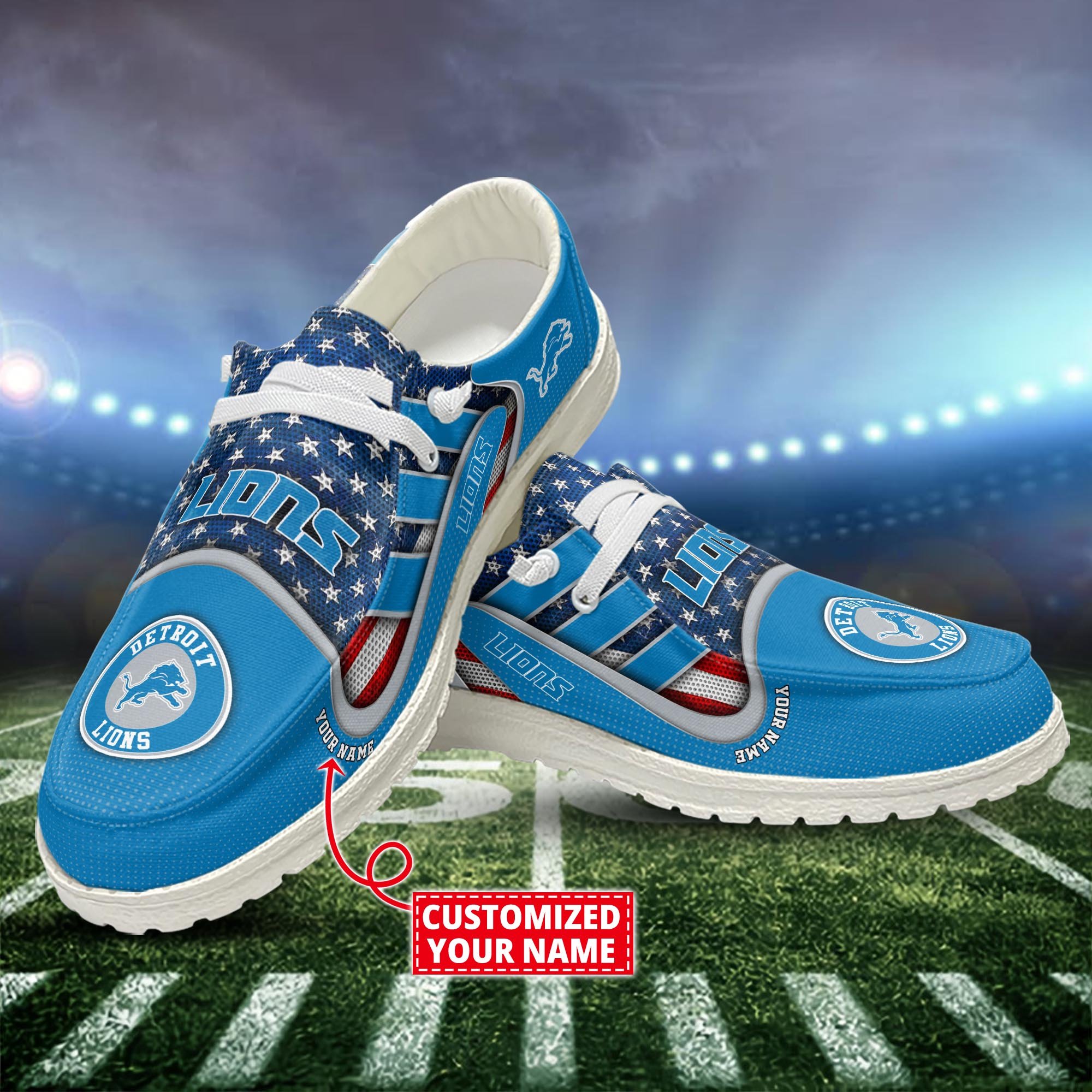 Detroit Lions Customized Dude Shoes New Arrivals H53093