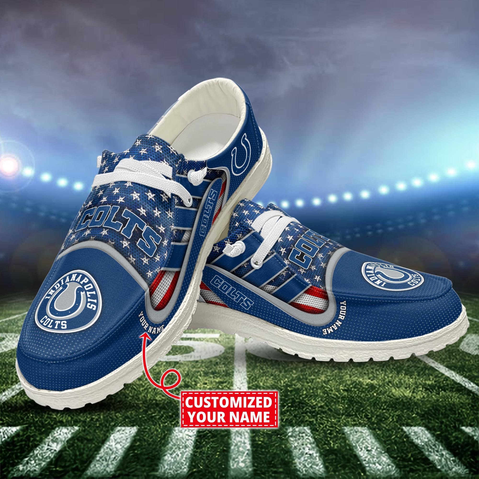 Indianapolis Colts Customized Dude Shoes New Arrivals H53093