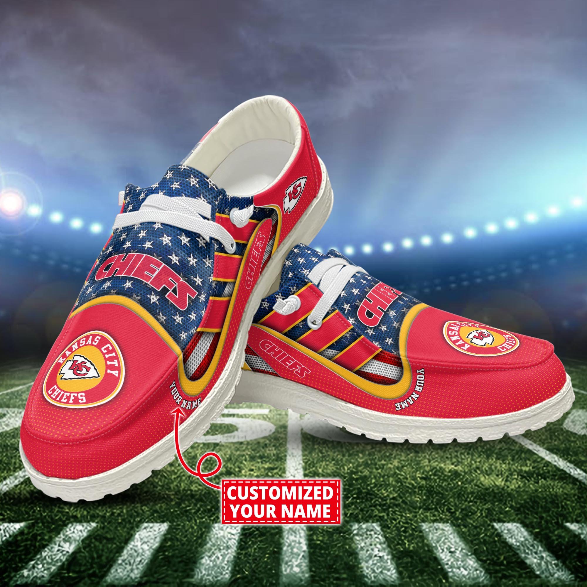 Kansas City Chiefs Customized Dude Shoes New Arrivals H53093