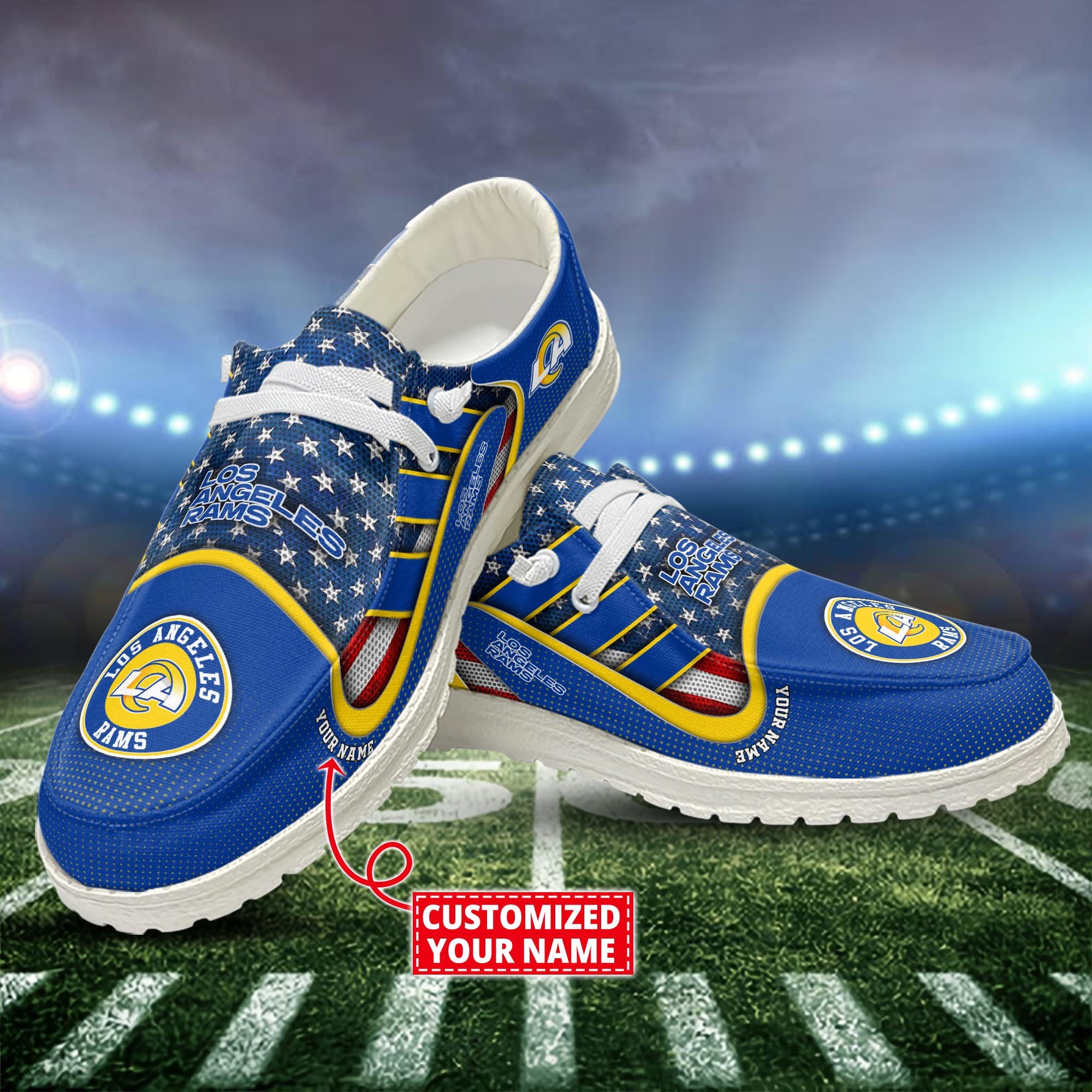 Los Angeles Rams Customized Dude Shoes New Arrivals H53093