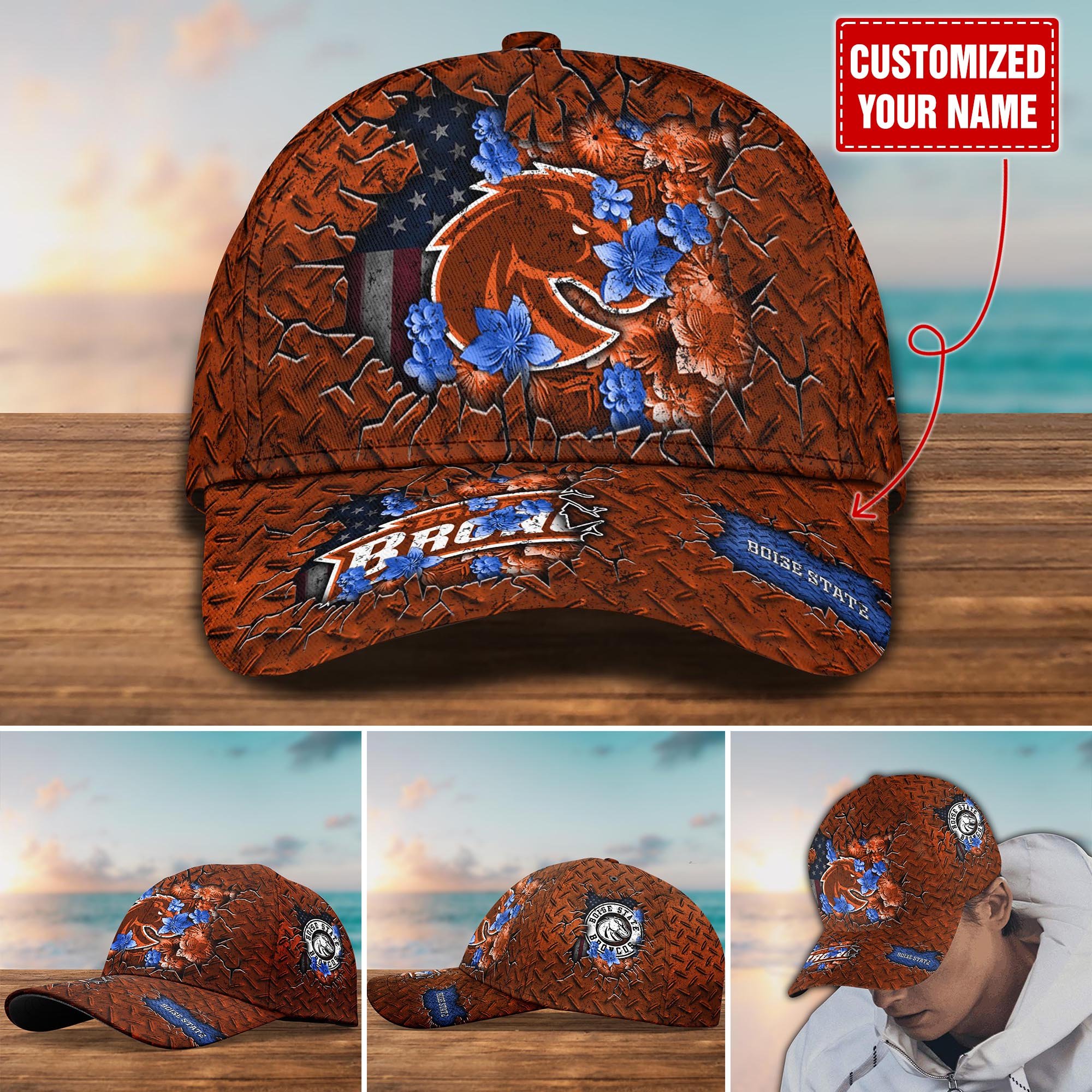 Boise State Broncos Customized Cap Hot Trending. Gift For Fan H58564