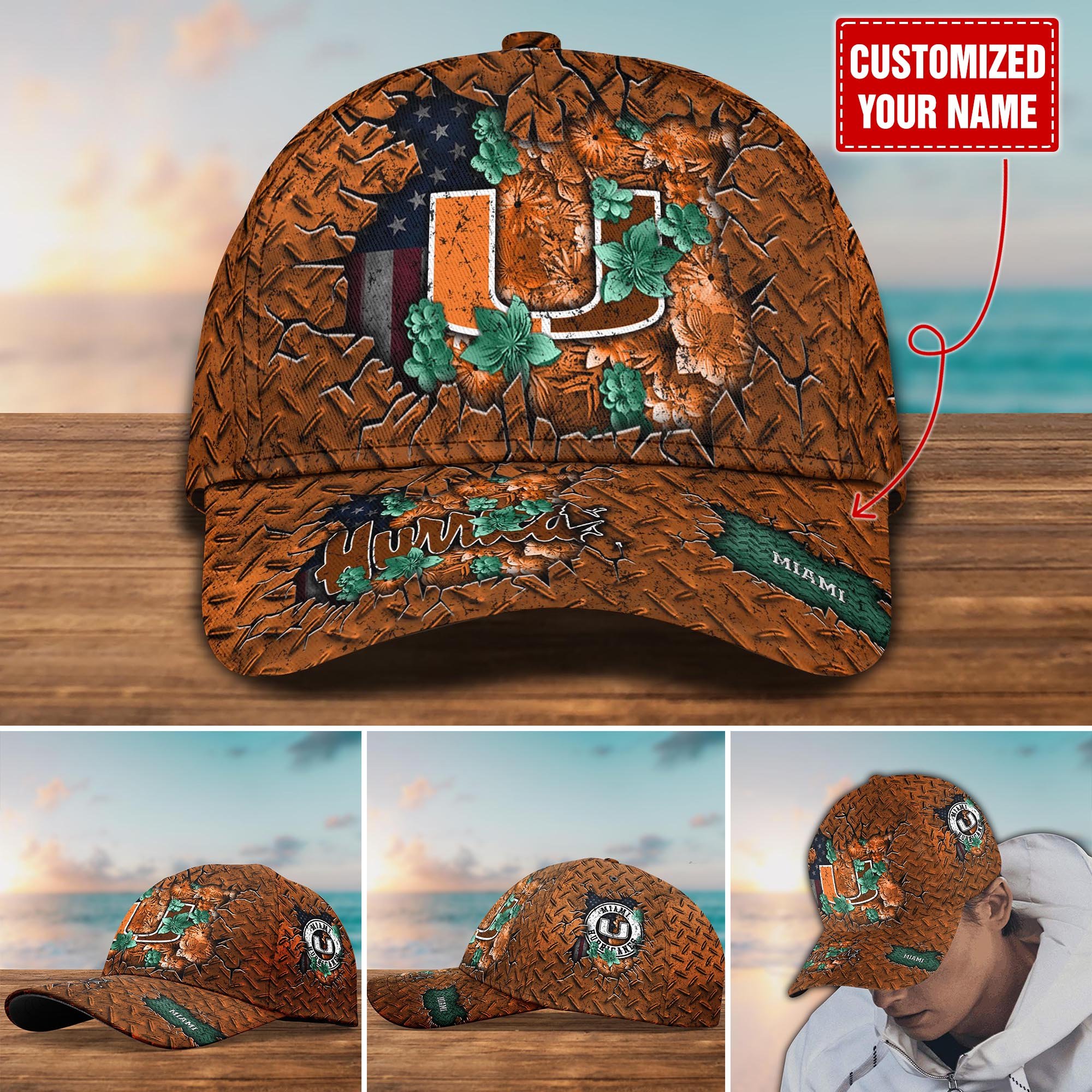 Miami Hurricanes Customized Cap Hot Trending. Gift For Fan H58564