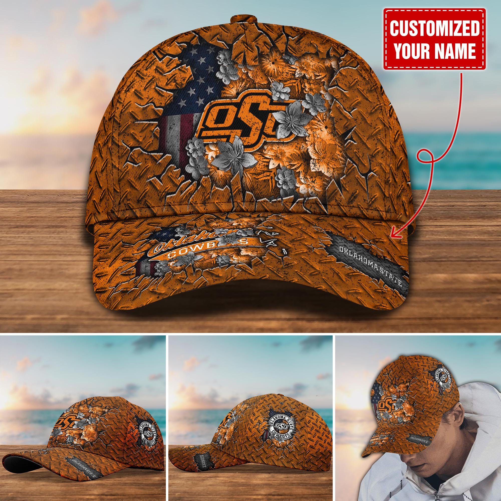 Oklahoma State Cowboys Customized Cap Hot Trending. Gift For Fan H58564