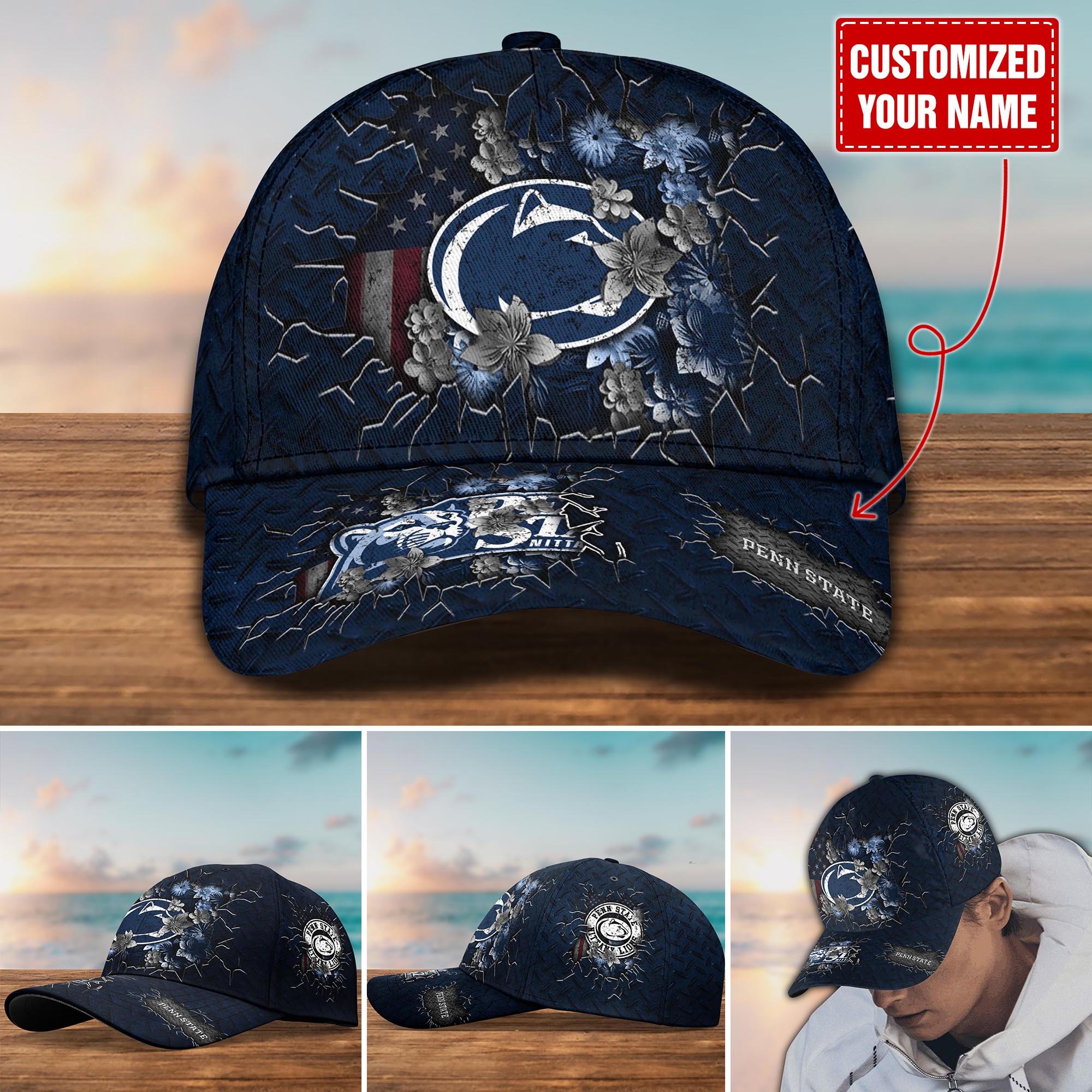 Penn State Nittany Lions Customized Cap Hot Trending. Gift For Fan H58564