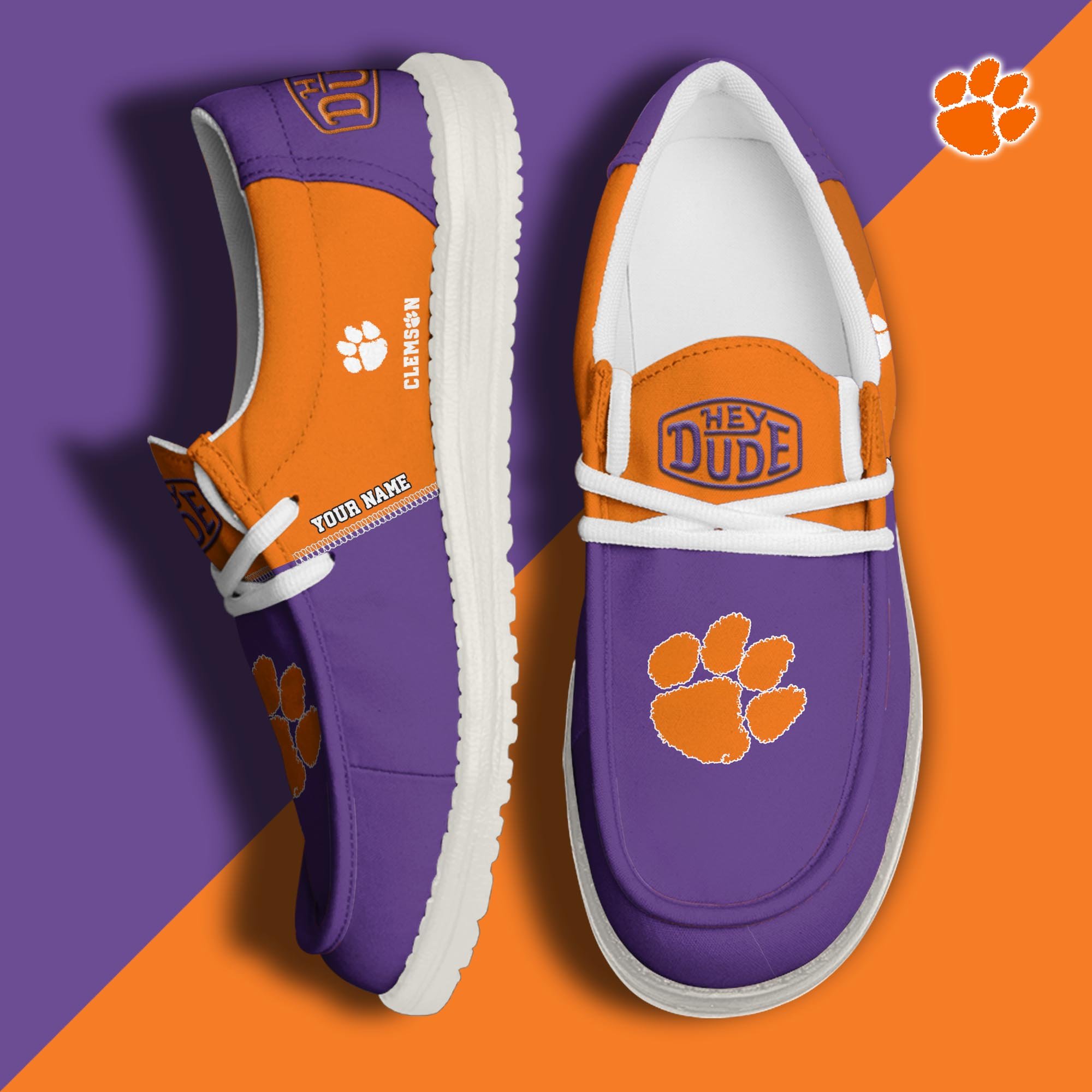 Clemson Tigers Customized Dude Shoes New Arrivals H60993