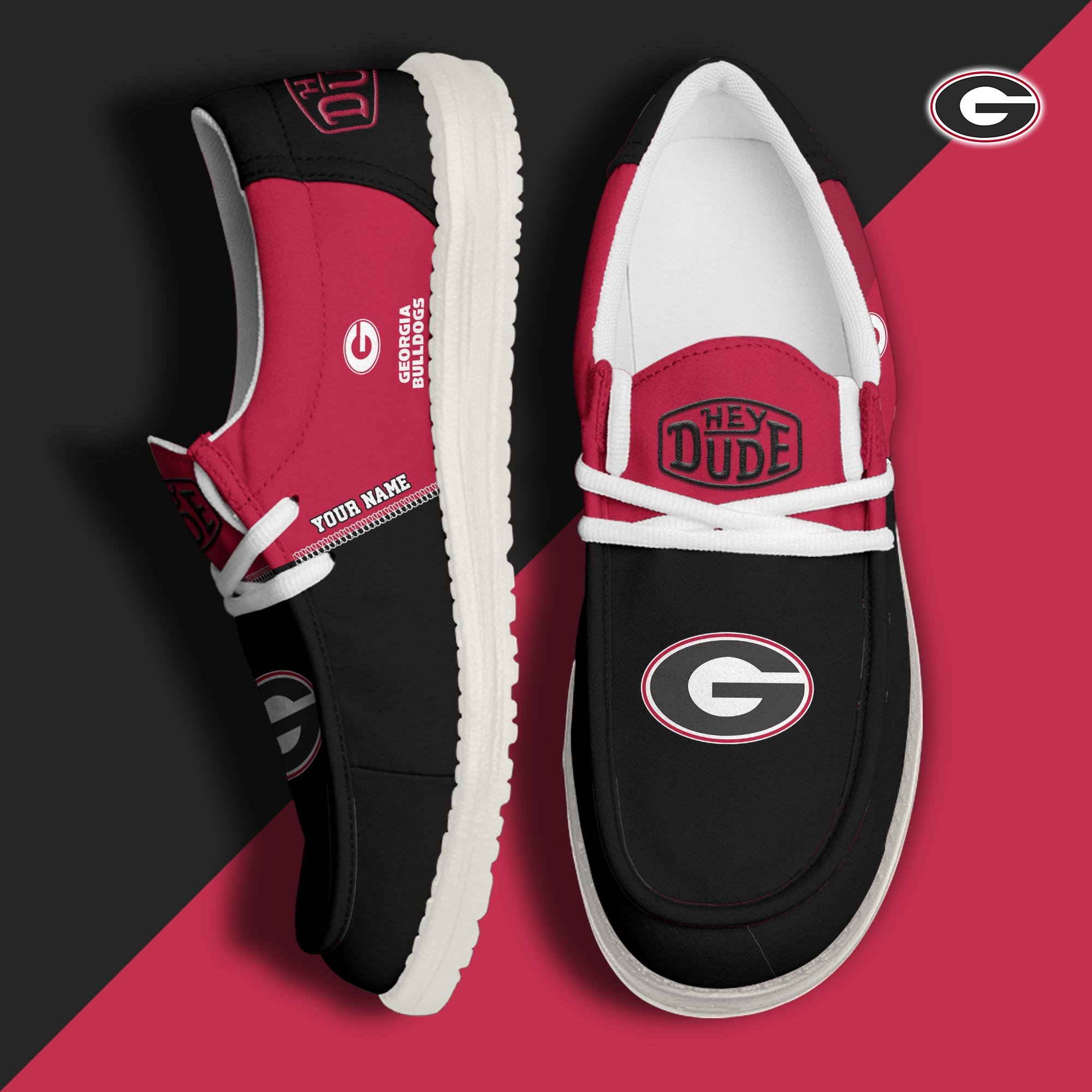 Georgia Bulldogs Customized Dude Shoes New Arrivals H60993