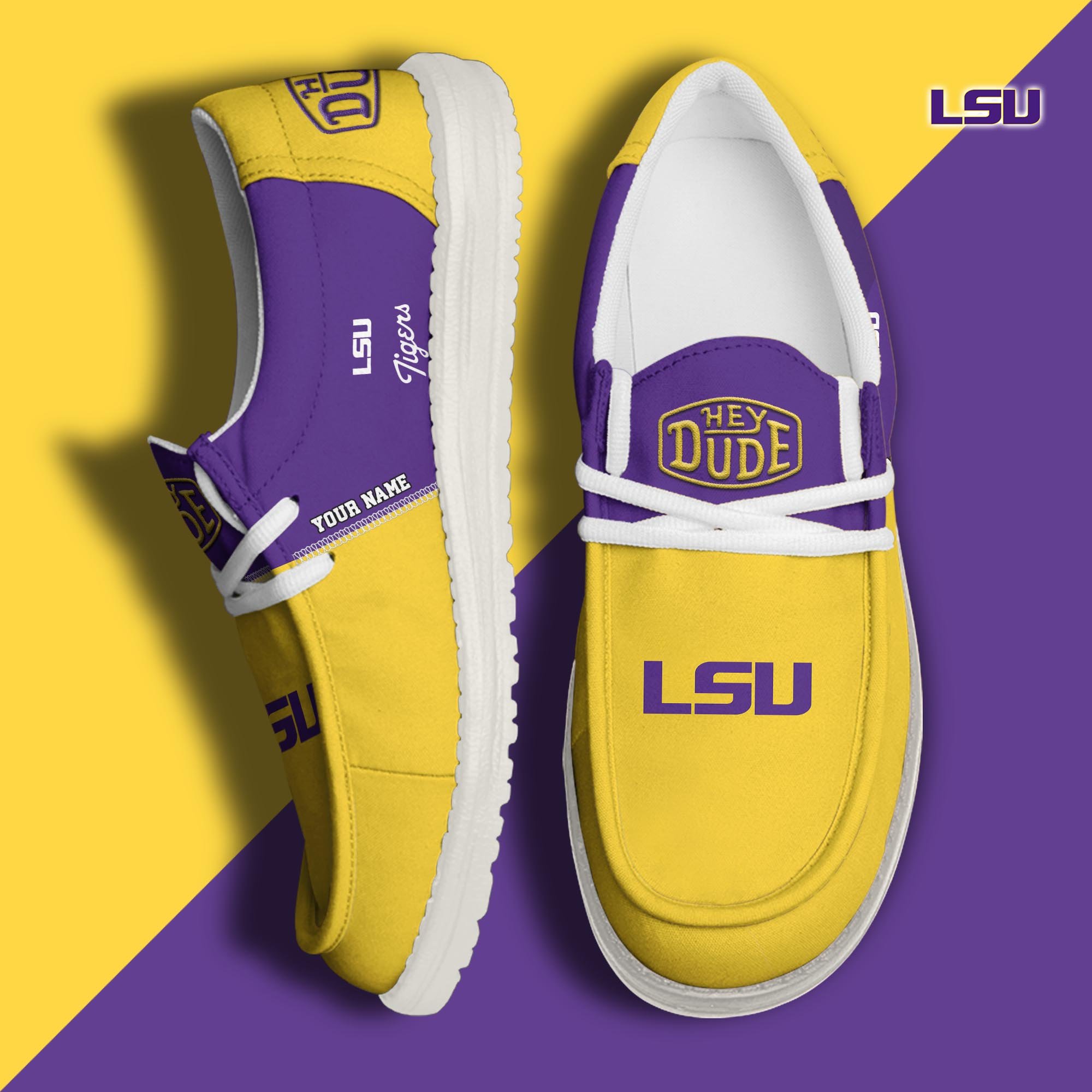 LSU TIGERS Customized Dude Shoes New Arrivals H60993