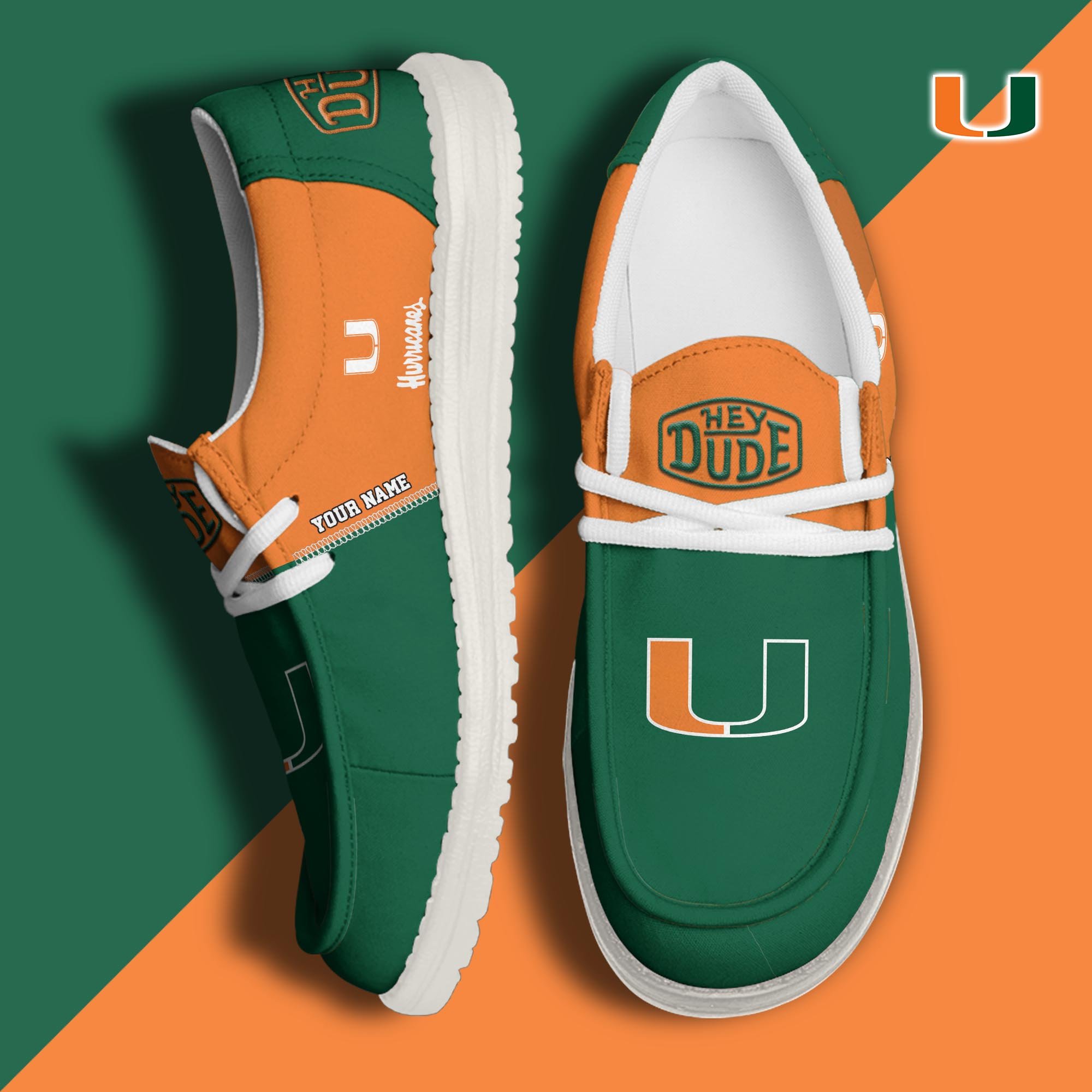 Miami Hurricanes Customized Dude Shoes New Arrivals H60993