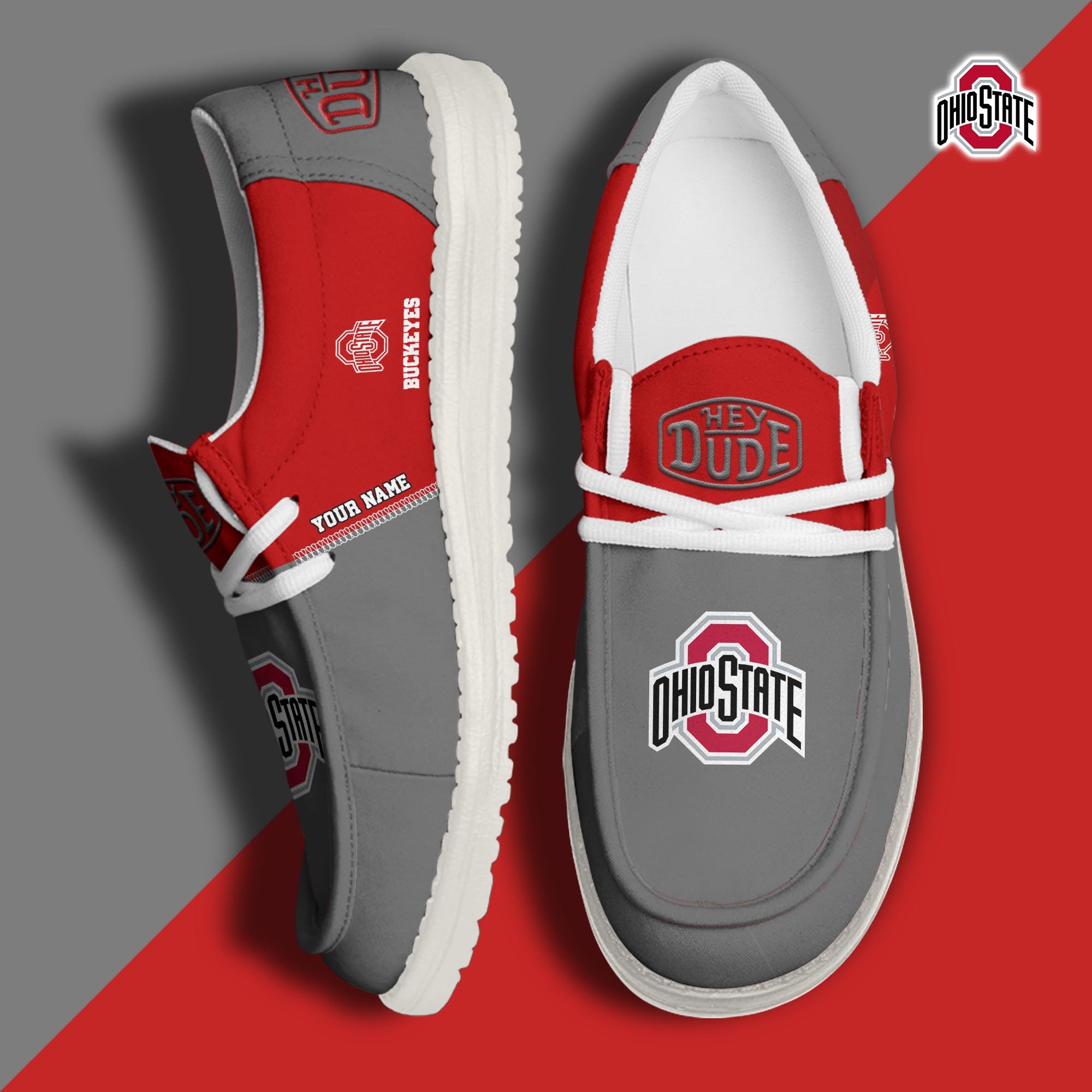 Ohio State Buckeyes Customized Dude Shoes New Arrivals H60993