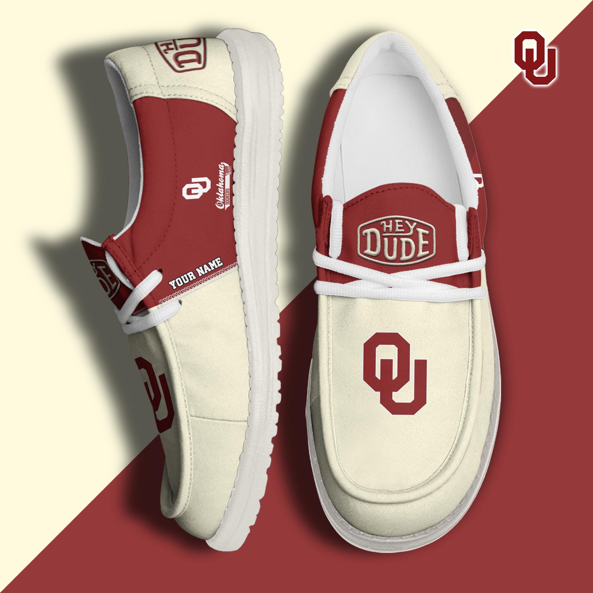 Oklahoma Sooners Customized Dude Shoes New Arrivals H60993