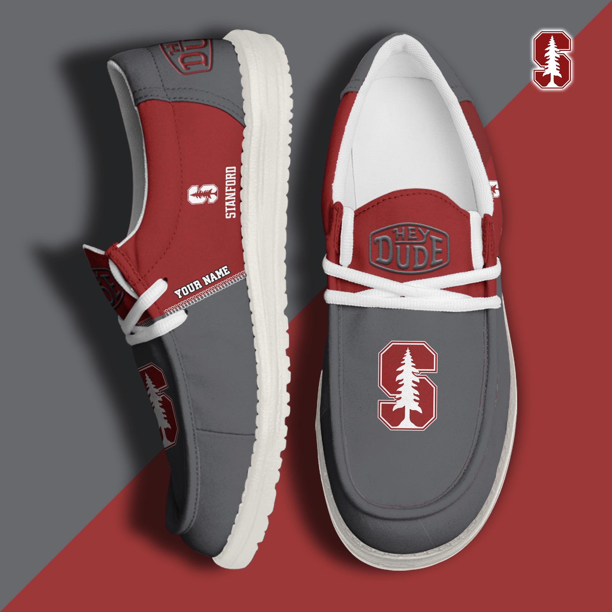 Stanford Cardinal Customized Dude Shoes New Arrivals H60993