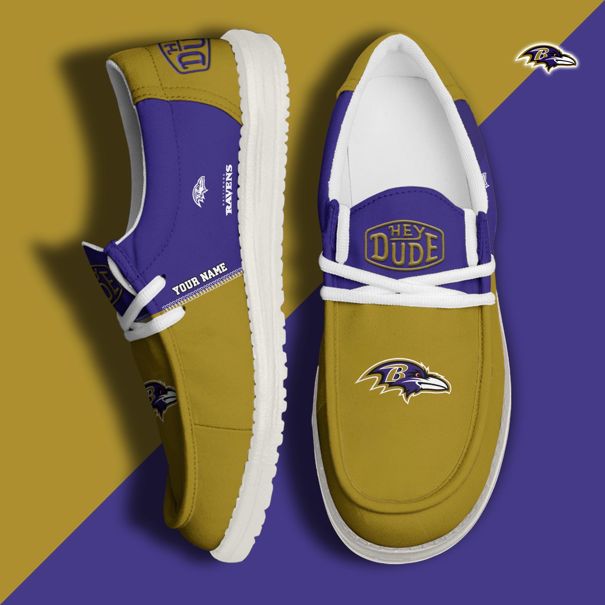 Baltimore Ravens Customized Dude Shoes New Arrivals H60993