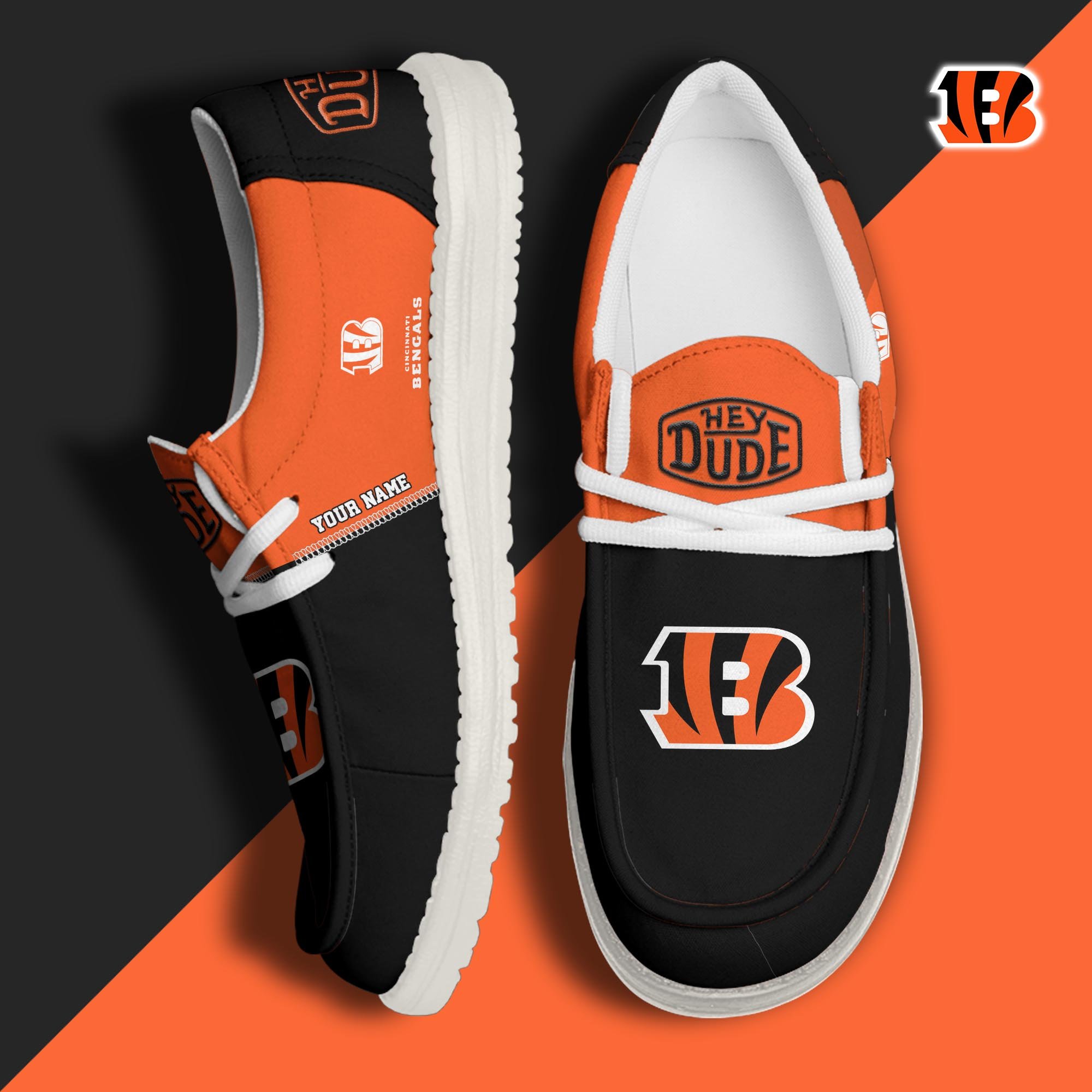 Cincinnati Bengals Customized Dude Shoes New Arrivals H60993