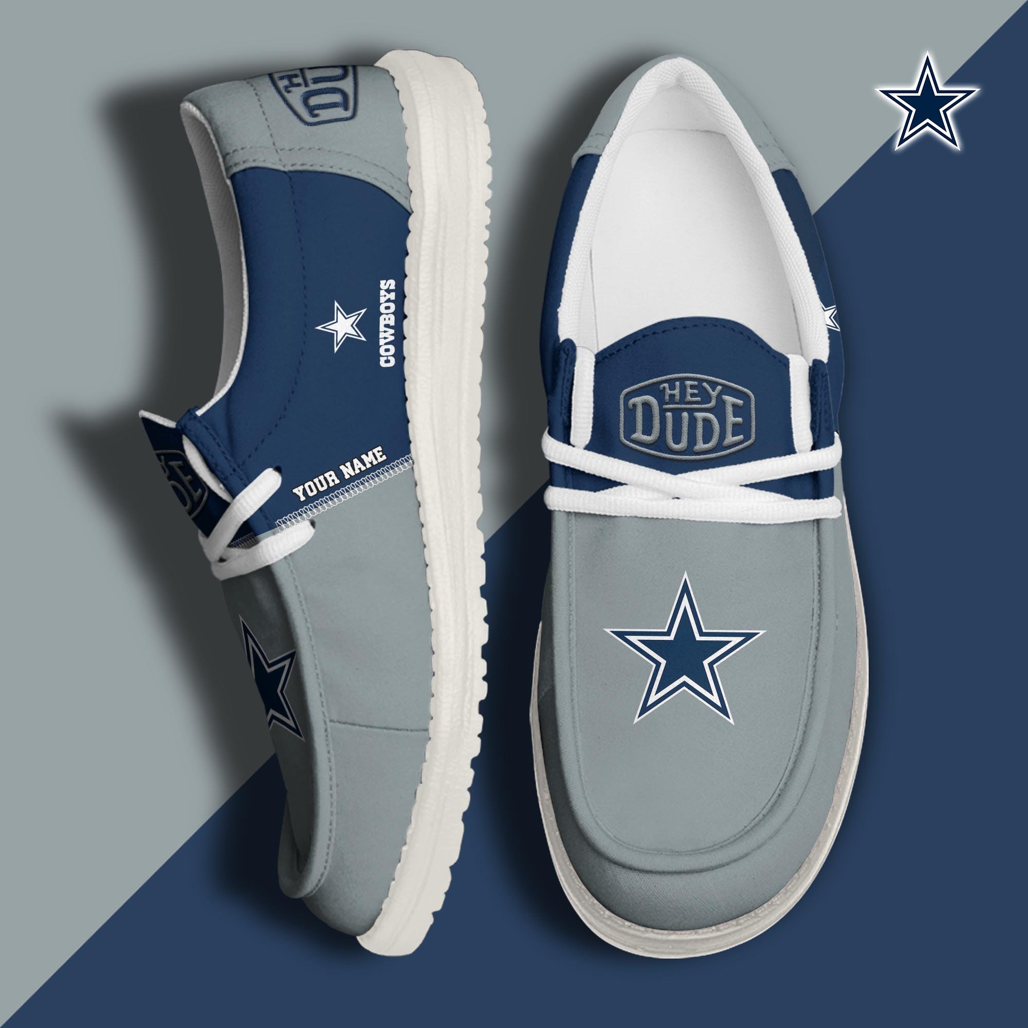 Dallas Cowboys Customized Dude Shoes New Arrivals H60993