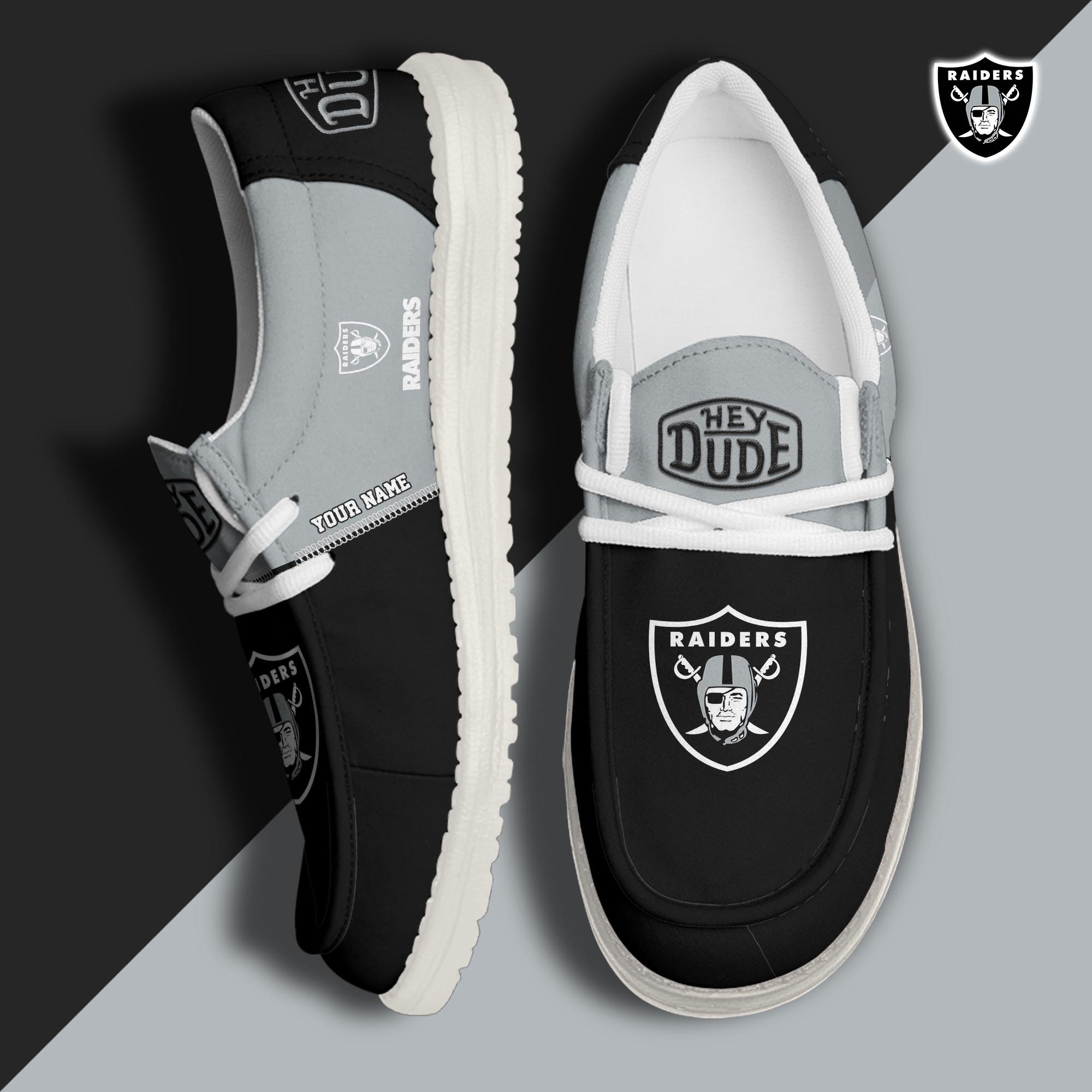 Las Vegas Raiders Customized Dude Shoes New Arrivals H60993