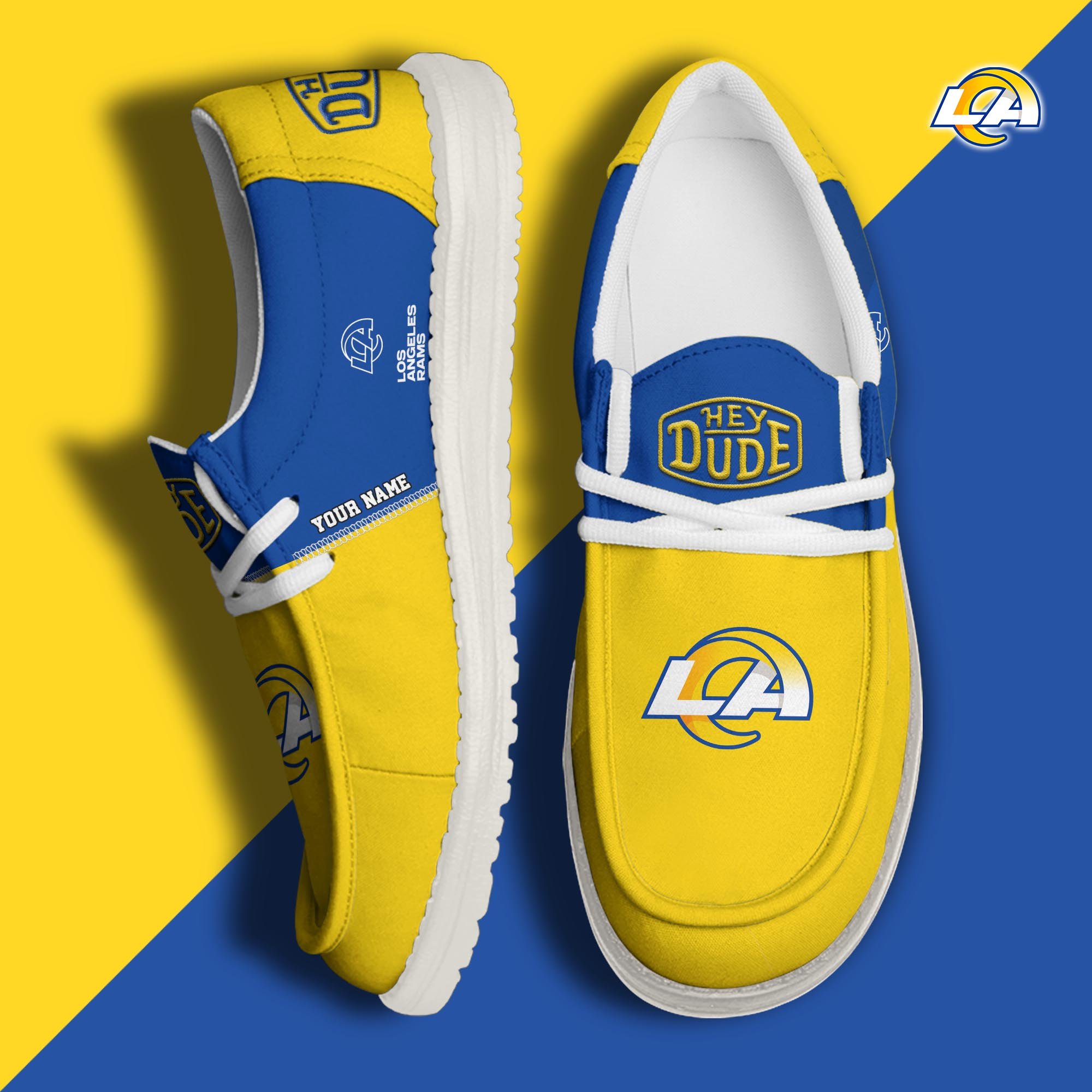 Los Angeles Rams Customized Dude Shoes New Arrivals H60993