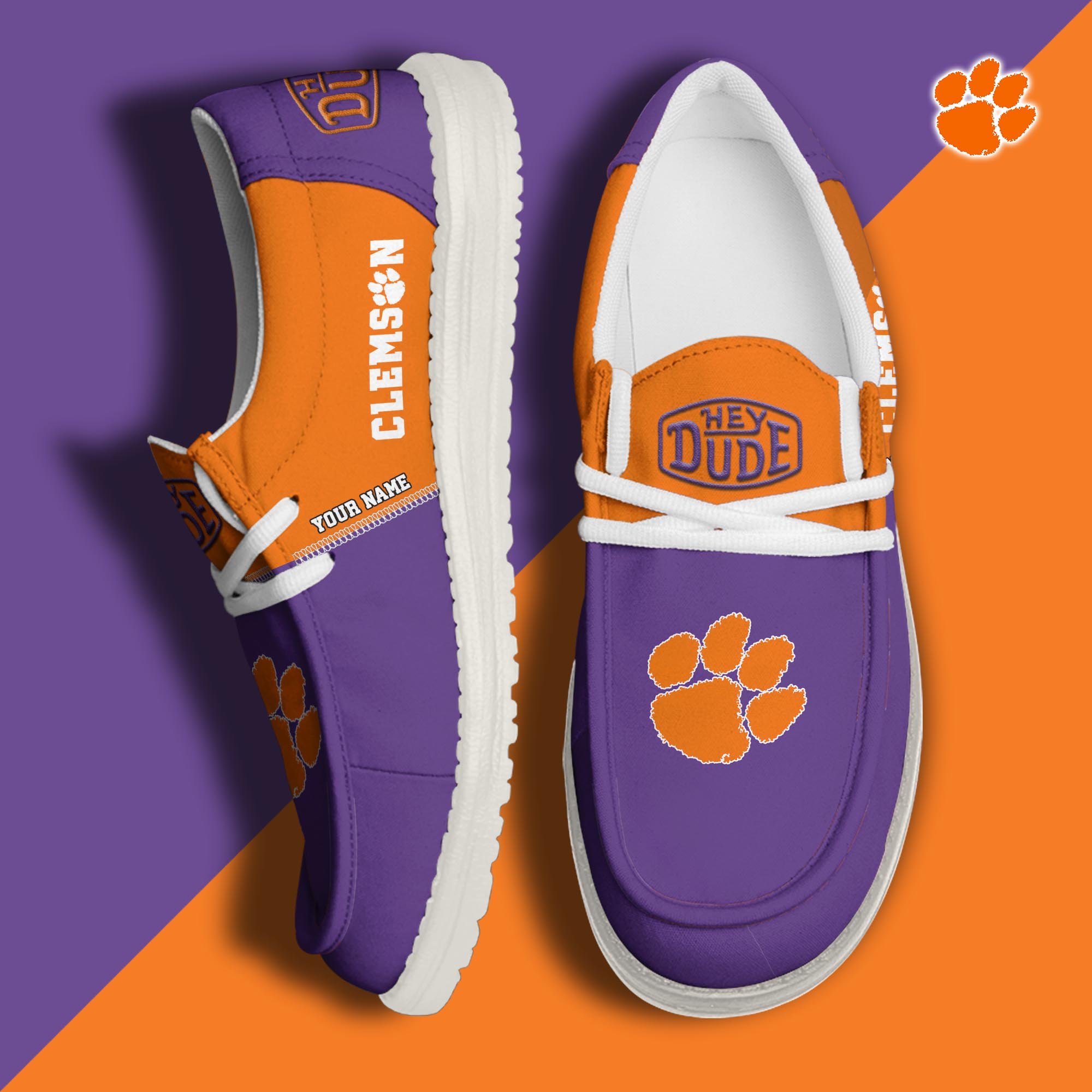 Clemson Tigers HD Canvas Loafer Shoes Custom New Arrivals 61048