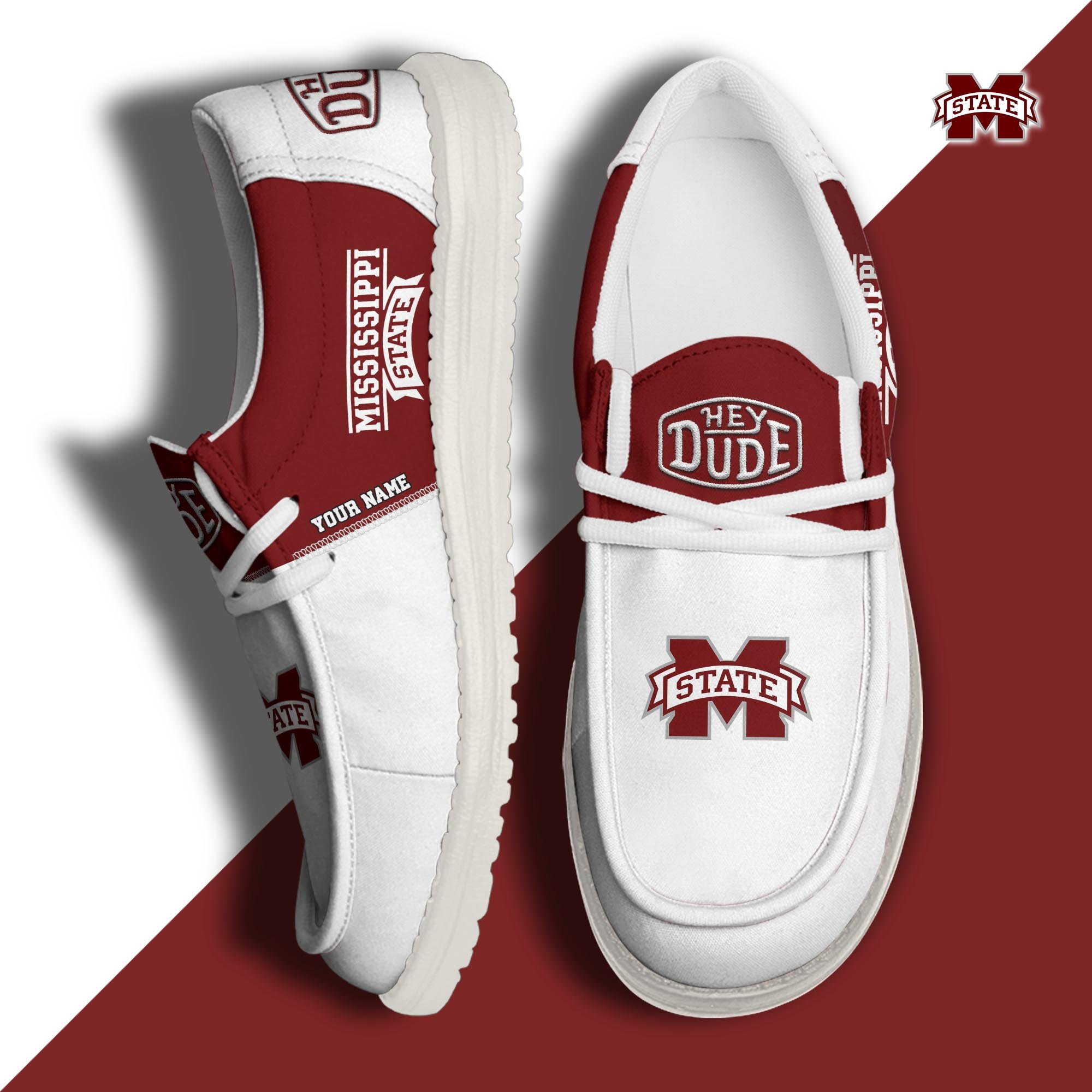 Mississippi State Bulldogs HD Canvas Loafer Shoes Custom New Arrivals 61048